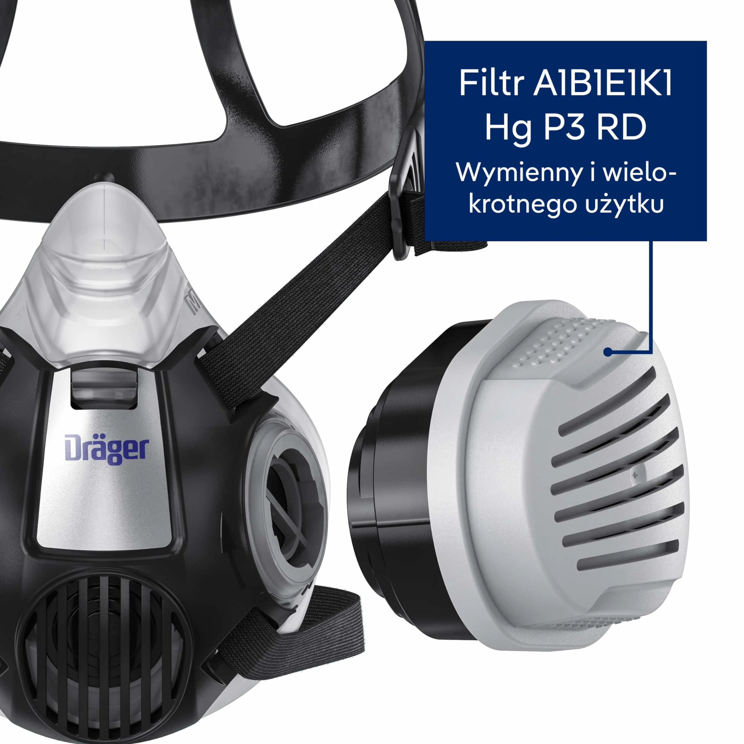 Dräger x-Plore R57794 Półmaska Zestaw Z Filtrem Kombi Abek1 Hg P3, M