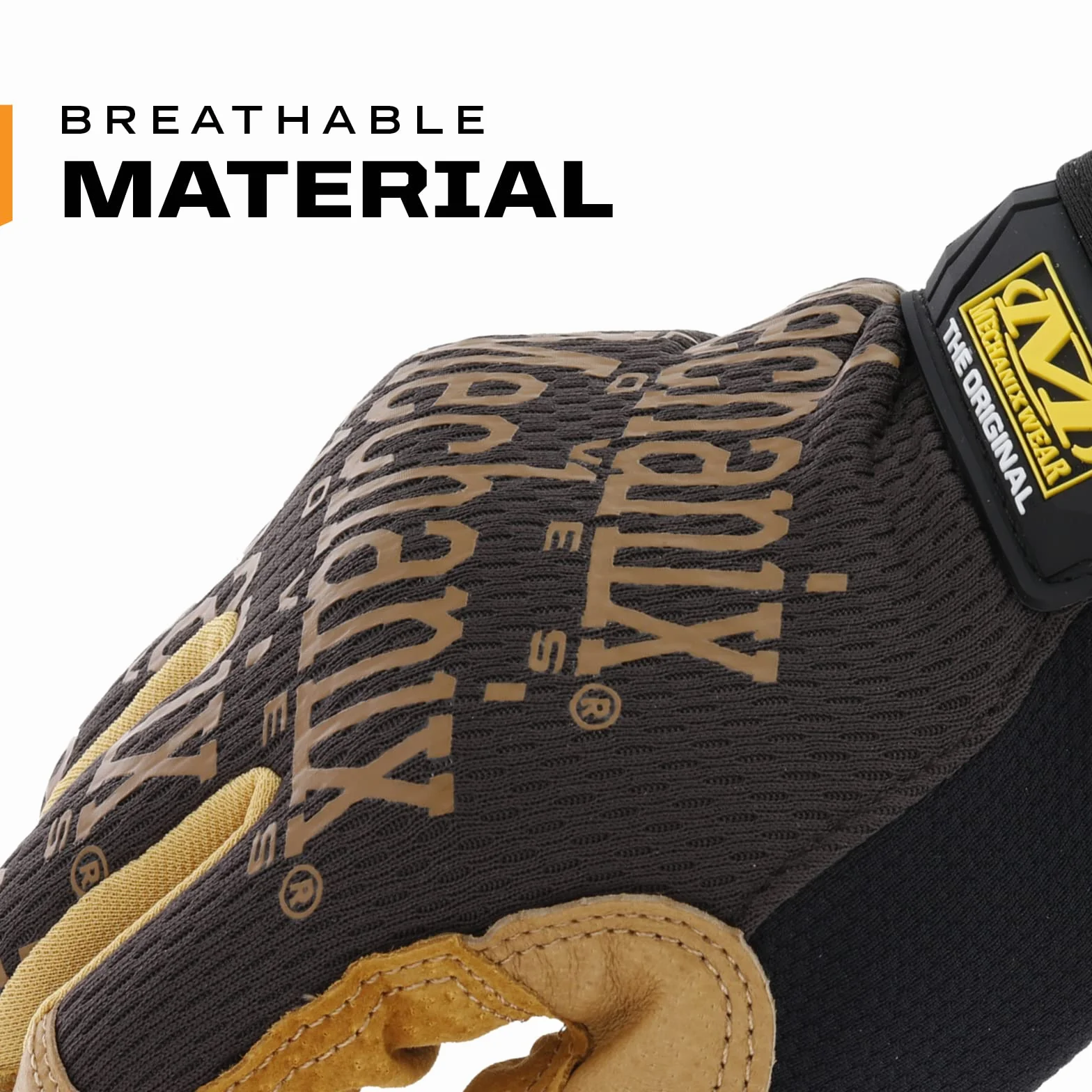 Mechanix Wear Oryginalne skórzane rękawiczki (duże, brązowe/czarne)