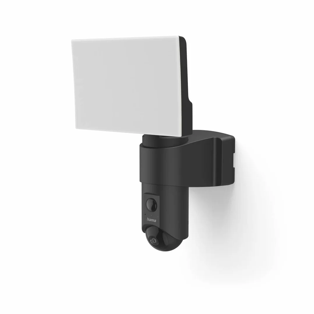 Hama kamera zewnętrzna WiFi (monitoring, reflektor, czujnik ruchu, noktowizor, Full HD 1080p, IP54, na kartę pamięci, WLAN) czarna