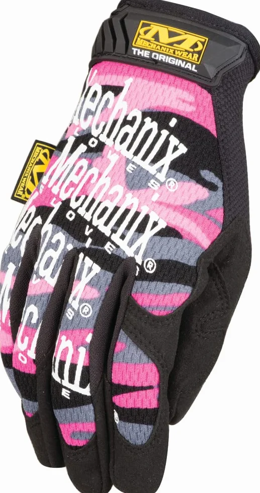 Mechanix Wear Damskie oryginalne różowe rękawice moro (duże, różowe moro)