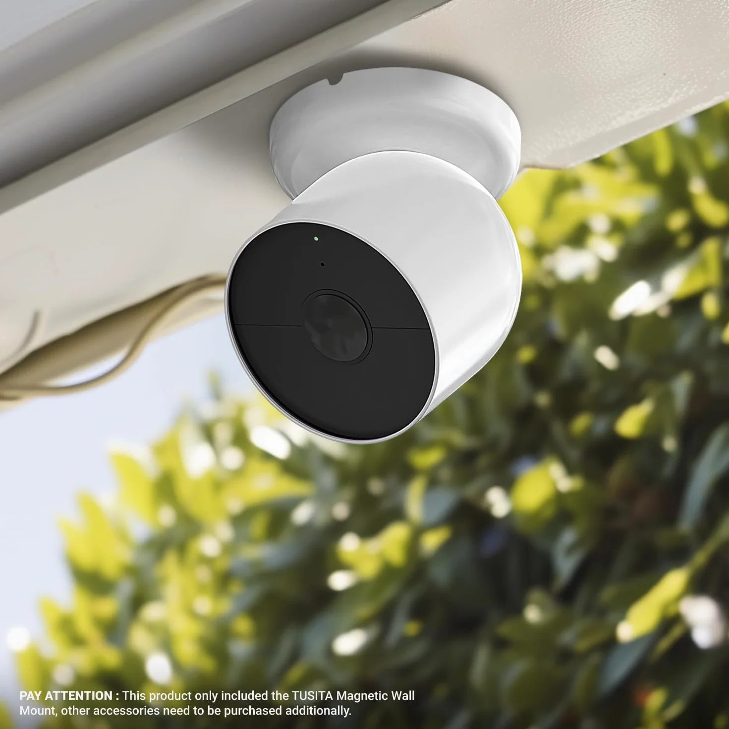 TUSITA Magnetyczny Uchwyt Ścienny Kompatybilny z Google Nest Cam Zewnątrz lub Wewnątrz 2nd Generacji Kamerą, 2-PACK