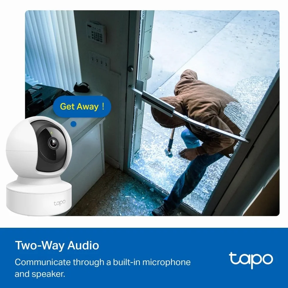 TP-Link Tapo C202 | Kamera Wi-Fi 1080p z obrotową głowicą | Tryb nocny | Detekcja ruchu i dźwięku | Dwukierunkowa komunikacja | Kompatybilna z Alexa i Google Home