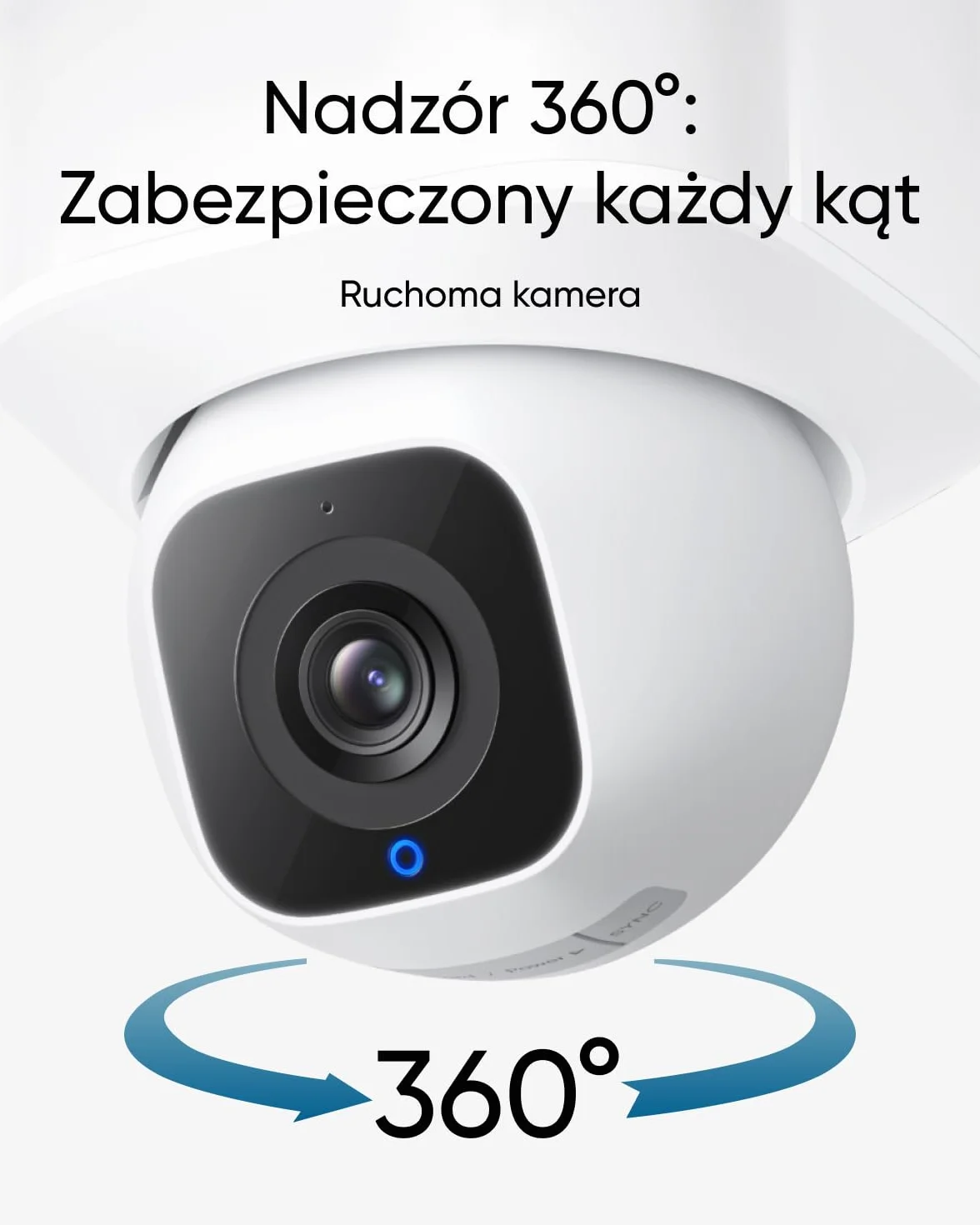 Kamera Floodlight E30 firmy eufy, zewnętrzna kamera bezpieczeństwa, ruch kamery 360°, wykrywanie i śledzenie AI, wideo 2K, Wi-Fi 2,4 GHz, 2000 lumenów, nagrywanie 24/7