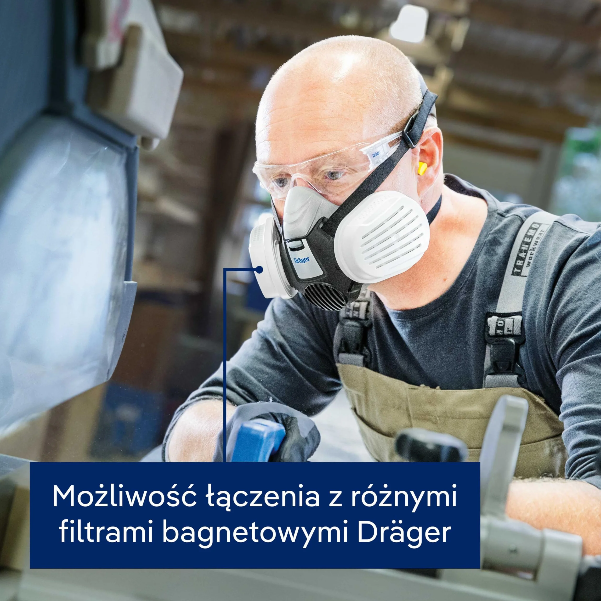 Dräger X-plore 3300 zestaw półmasek rzemieślniczych wraz z filtrem cząstek stałych P3 R | przeciw drobnemu kurzowi/cząstkom