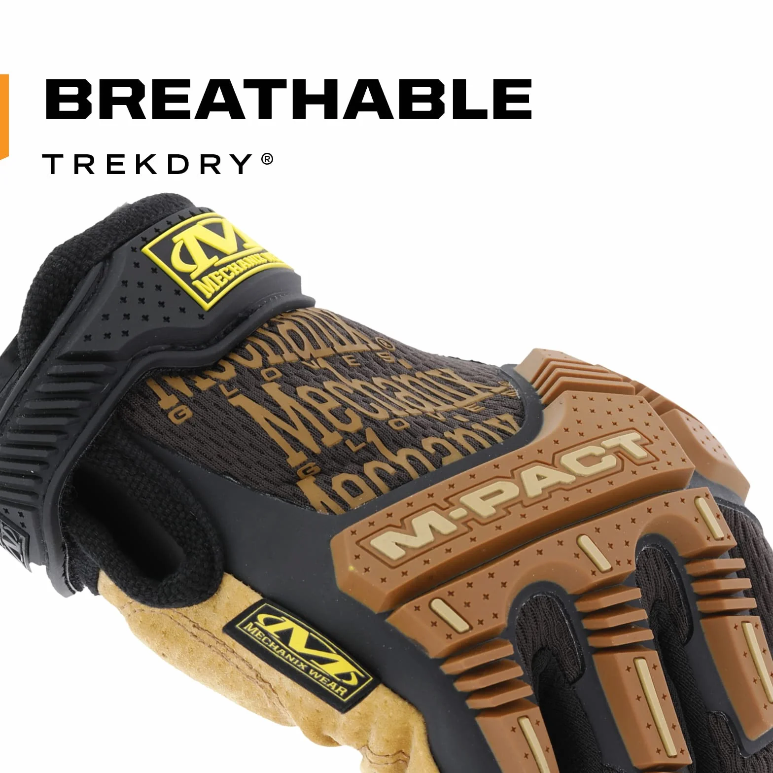 Mechanix Wear Skórzane rękawice M-Pact Framer (duże, czarne/brązowe)
