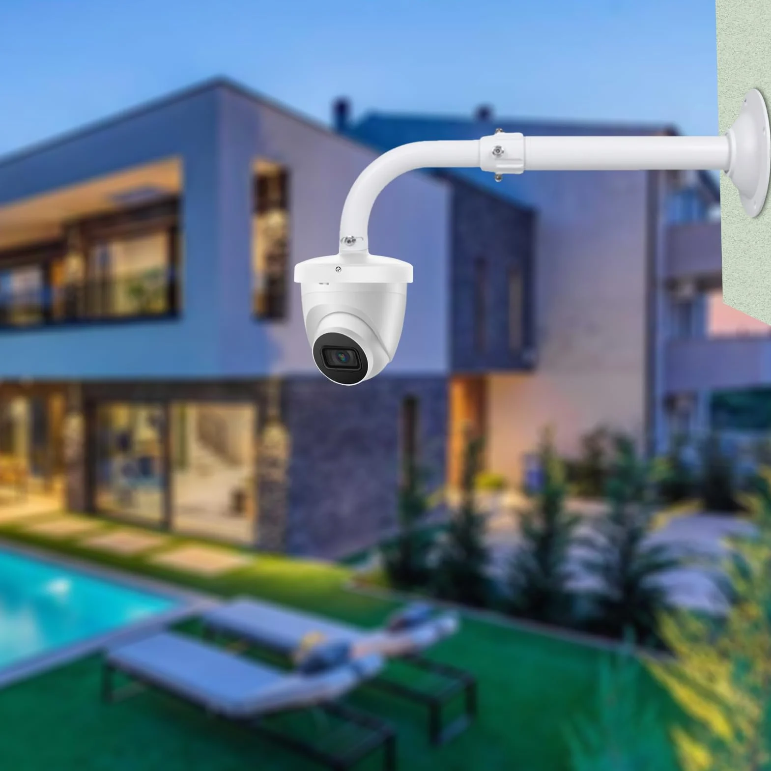 WiTi 15,24 cm podstawa wysuwany wspornik do kamer IP CCTV, 40-60 cm, regulowany uchwyt montażowy do systemu kamer monitoringu, powłoka proszkowa z litego metalu