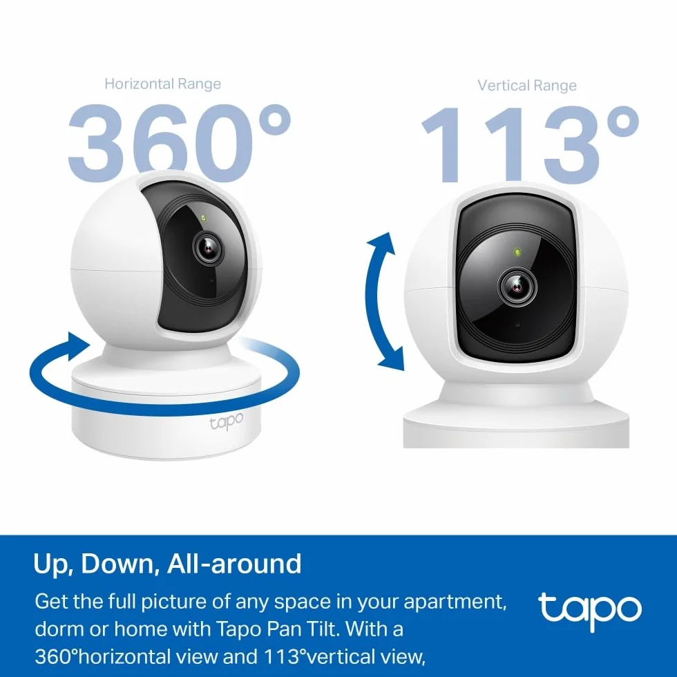 TP-Link Tapo C202 | Kamera Wi-Fi 1080p z obrotową głowicą | Tryb nocny | Detekcja ruchu i dźwięku | Dwukierunkowa komunikacja | Kompatybilna z Alexa i Google Home