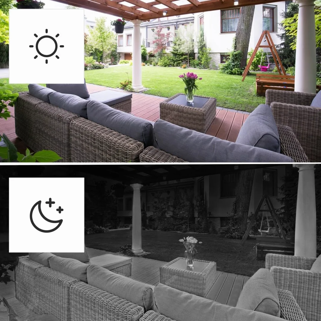 Hama kamera zewnętrzna WiFi (monitoring, reflektor, czujnik ruchu, noktowizor, Full HD 1080p, IP54, na kartę pamięci, WLAN) czarna