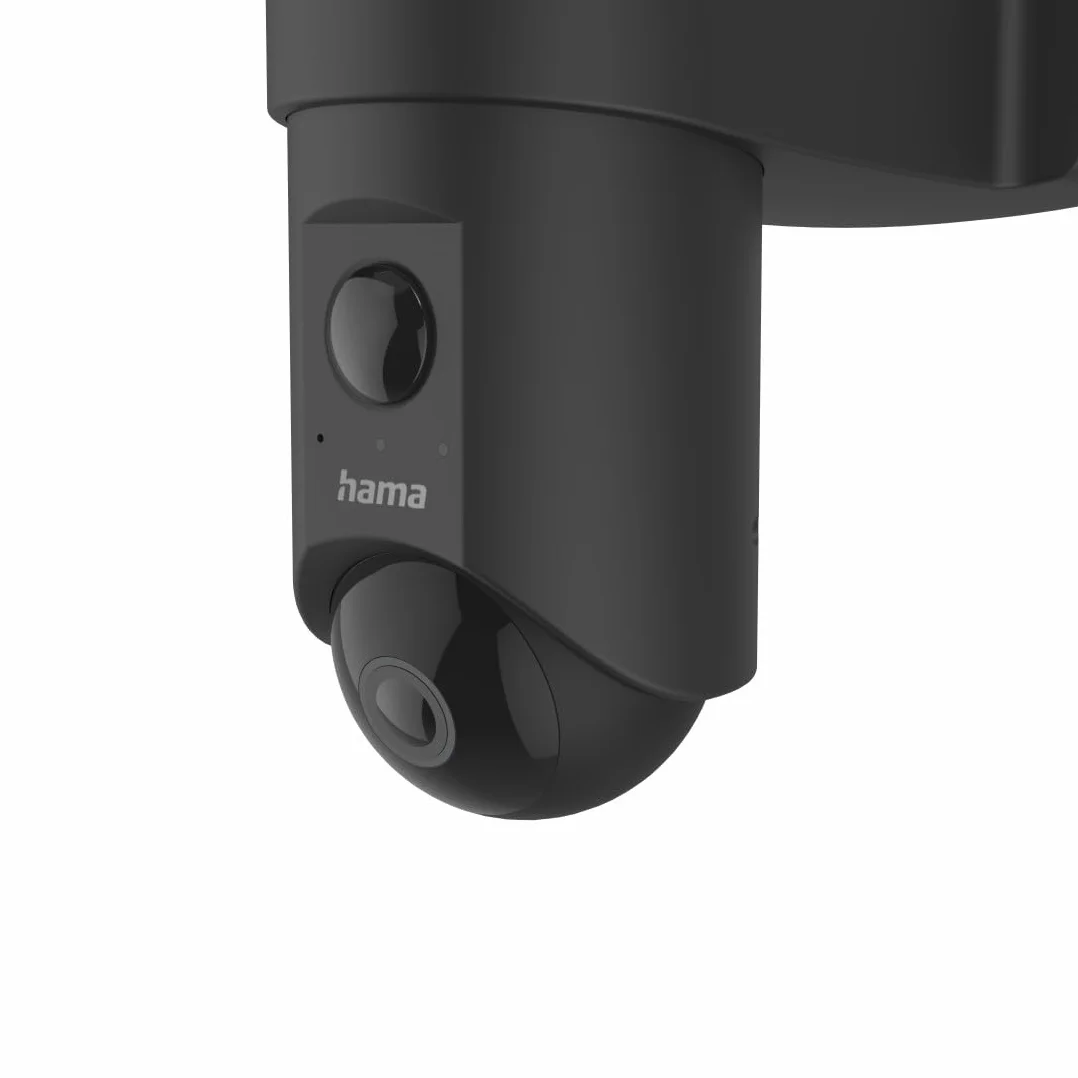 Hama kamera zewnętrzna WiFi (monitoring, reflektor, czujnik ruchu, noktowizor, Full HD 1080p, IP54, na kartę pamięci, WLAN) czarna