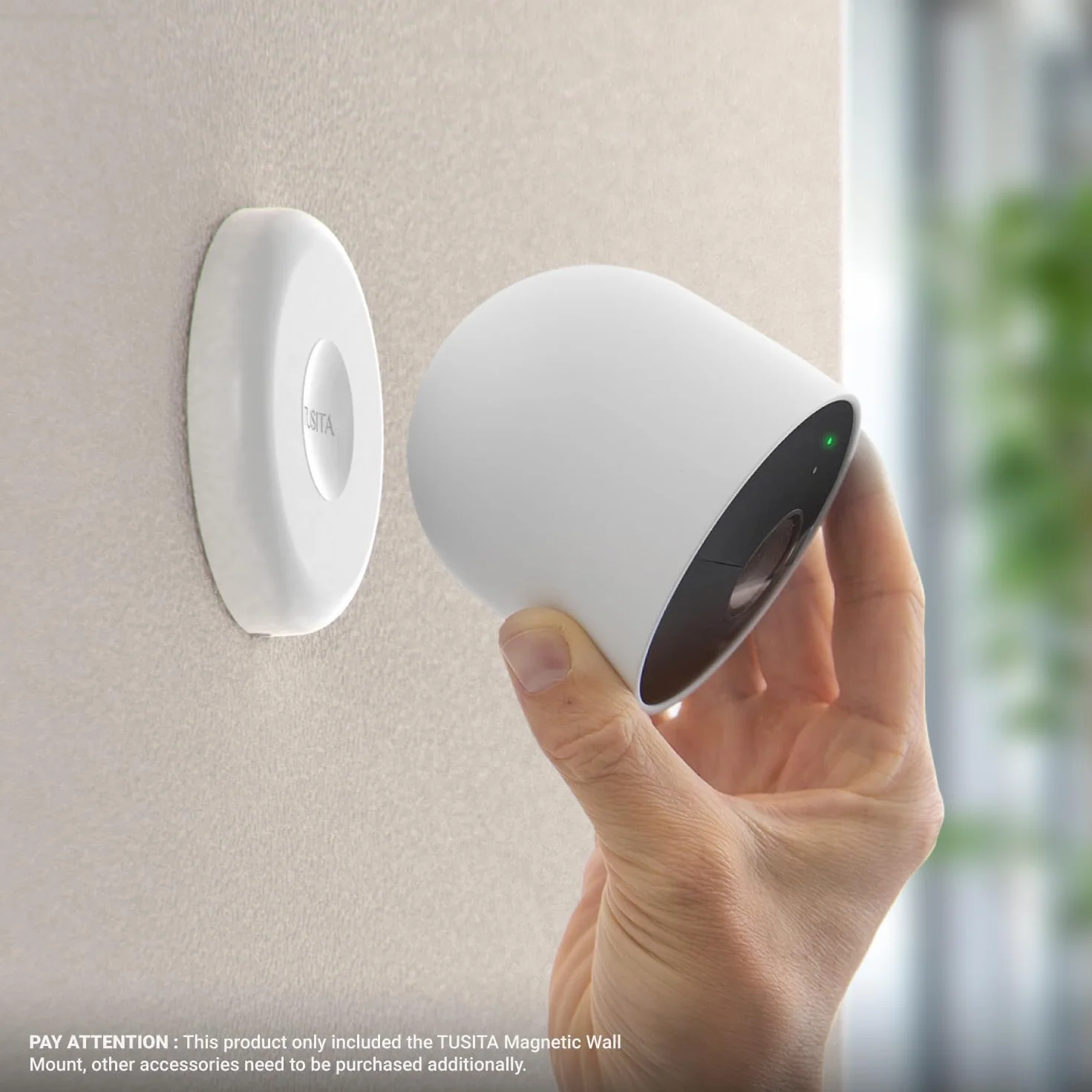 TUSITA Magnetyczny Uchwyt Ścienny Kompatybilny z Google Nest Cam Zewnątrz lub Wewnątrz 2nd Generacji Kamerą, 2-PACK