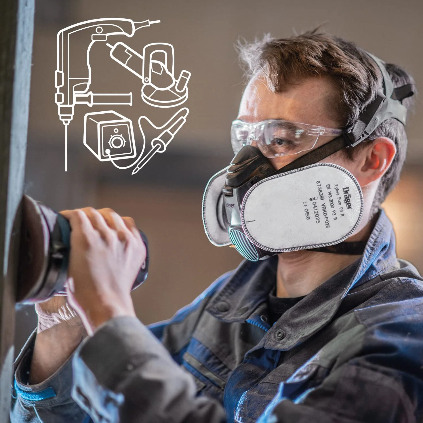 Dräger Unisex X-plore zestaw 3500 półmaska z filtrem cząstek stałych (1 opakowanie)