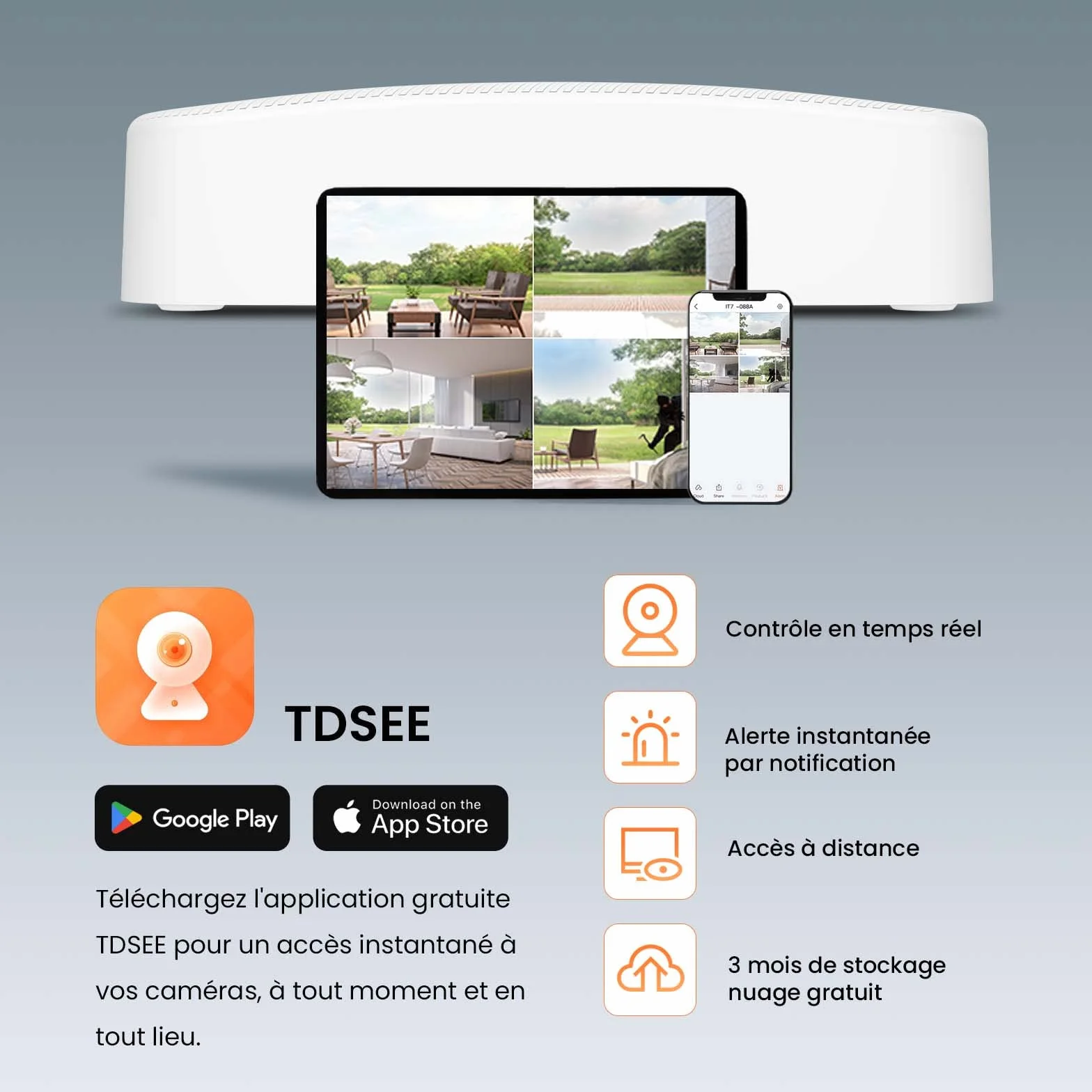 Tenda NVR 8 Kanały - Nadzór Rejestrator Wideo, Obsługa kamery 8MP/6MP/5MP/4MP/3MP/1080P/720P/D1, H.265+, HDD(do 10TB)/Cloud Storage, Przełącznik PoE/Non-PoE 80H