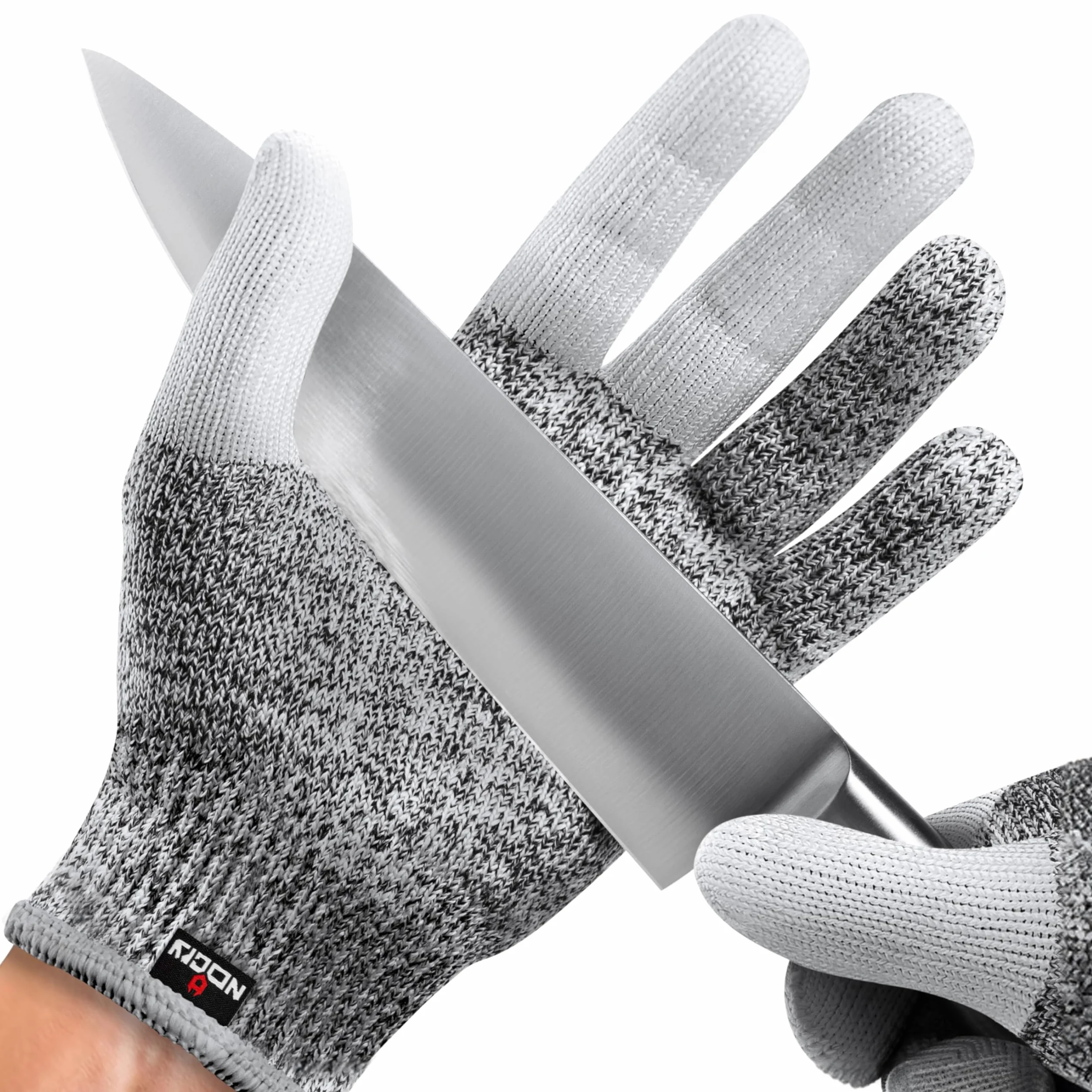 NoCry Cut Resistant Work Gloves for Women and Men, with Reinforced Fingers; Comfortable, 100% Food Grade Kitchen Cooking Hand Protection; Ambidextrous Safety Gear for Cutting; Level 5 Protection