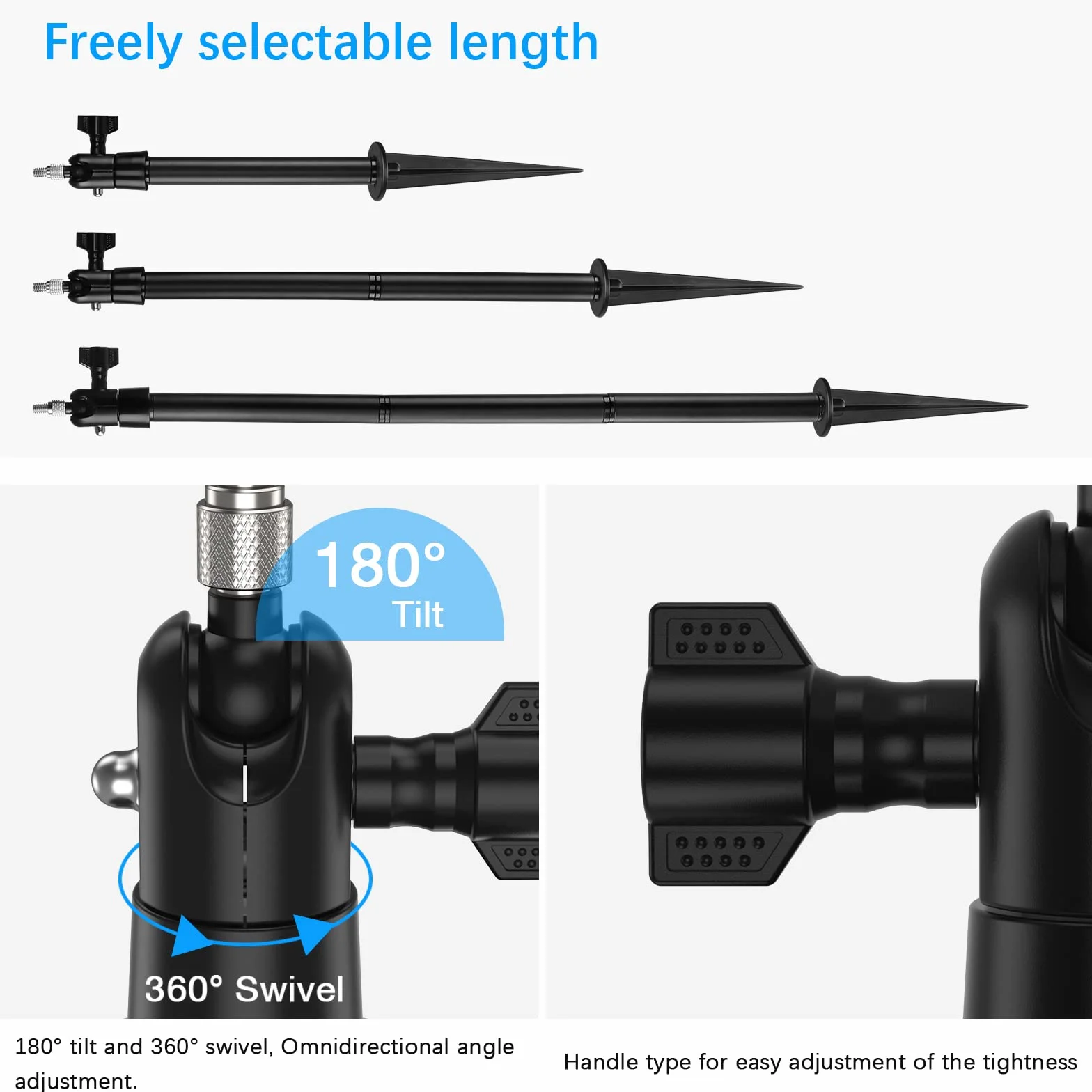 HOLACA Silikonowe etui do kamery monitoringowej Eufy Security S220 SoloCam, Skin, etui ochronne, odporne na warunki atmosferyczne (1 sztuka, czarne) (etui silikonowe ABS + metalowy stojak)