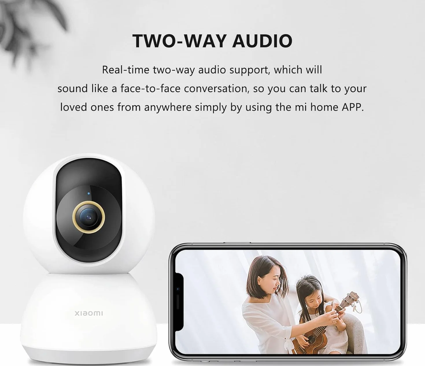 Xiaomi Smart Camera C300 | Kamera wewnętrzna z WiFi 360°, bezprzewodowa kamera bezpieczeństwa z rozdzielczością 2K, kamera wewnętrzna z wykrywaniem ruchu i noktowizorem