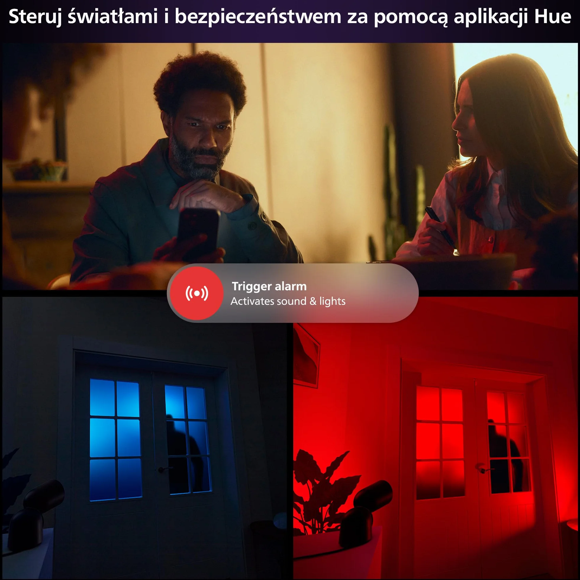 Philips Hue Secure Kabel zewnętrzny 24 V 3 m czarny