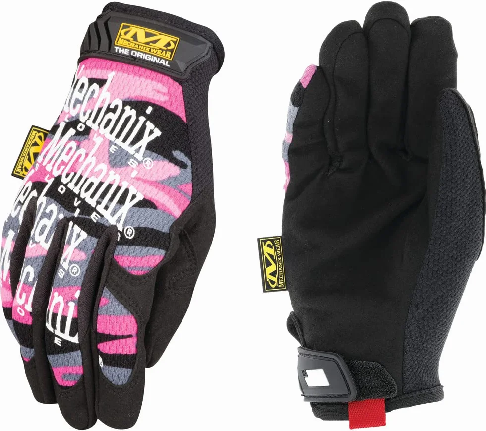 Mechanix Wear Damskie oryginalne różowe rękawice moro (duże, różowe moro)