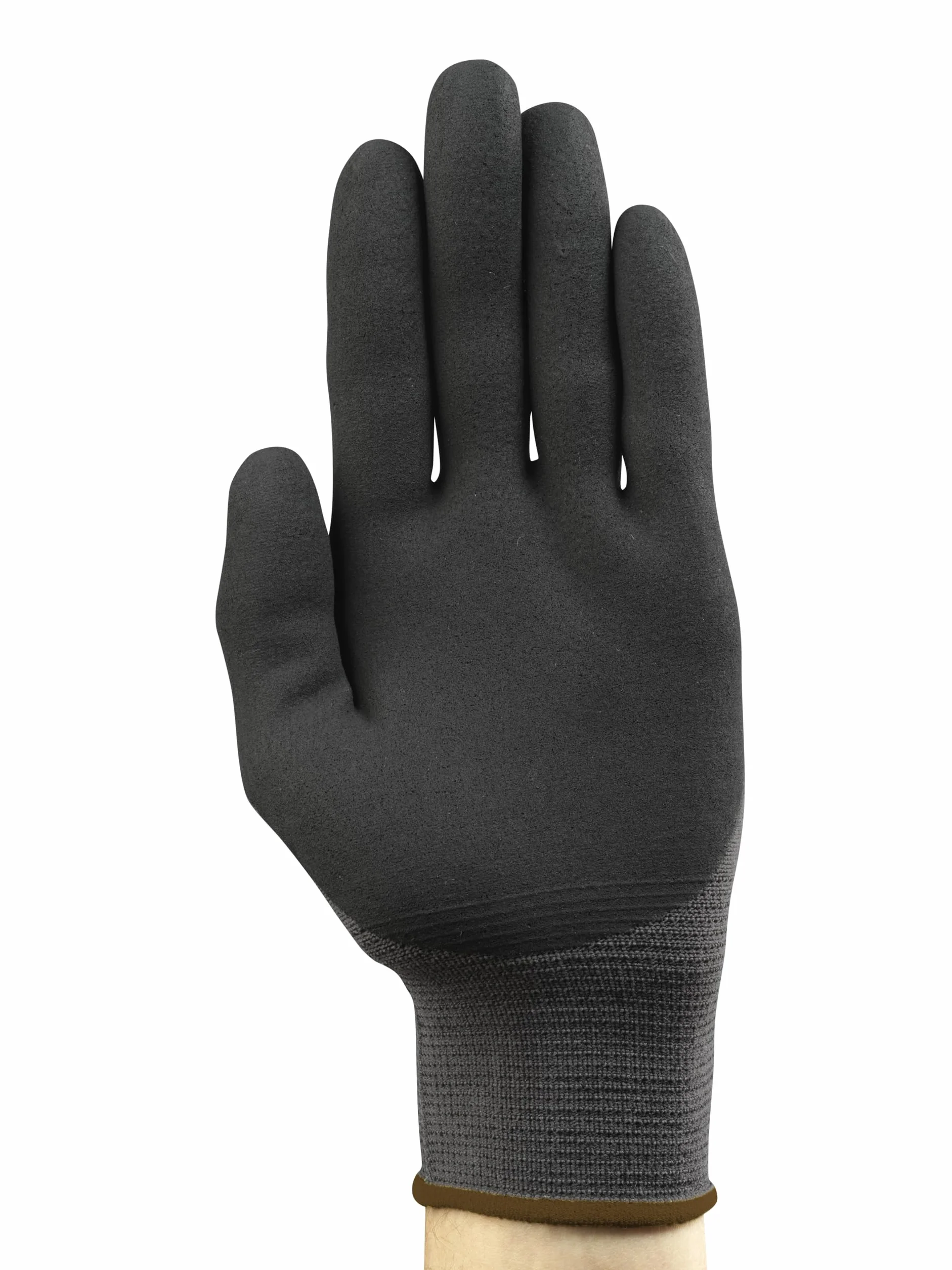 Ansell HyFlex 11-840R, Rękawice robocze, Uniwersalne, Odporne na ścieranie, Rękawice przemysłowe i mechaniczne, rozmiar Szare, Czarne, rozmiar XL (5 pary)