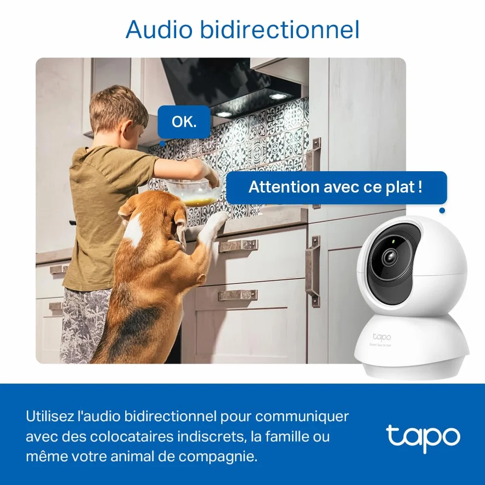 TP-Link Tapo C230 | Kamera Wi-Fi 2K QHD z HDR i trybem nocnym | Detekcja AI | Dwukierunkowe audio | Obsługa microSD do 512 GB | Kompatybilna z Alexa i Google Home