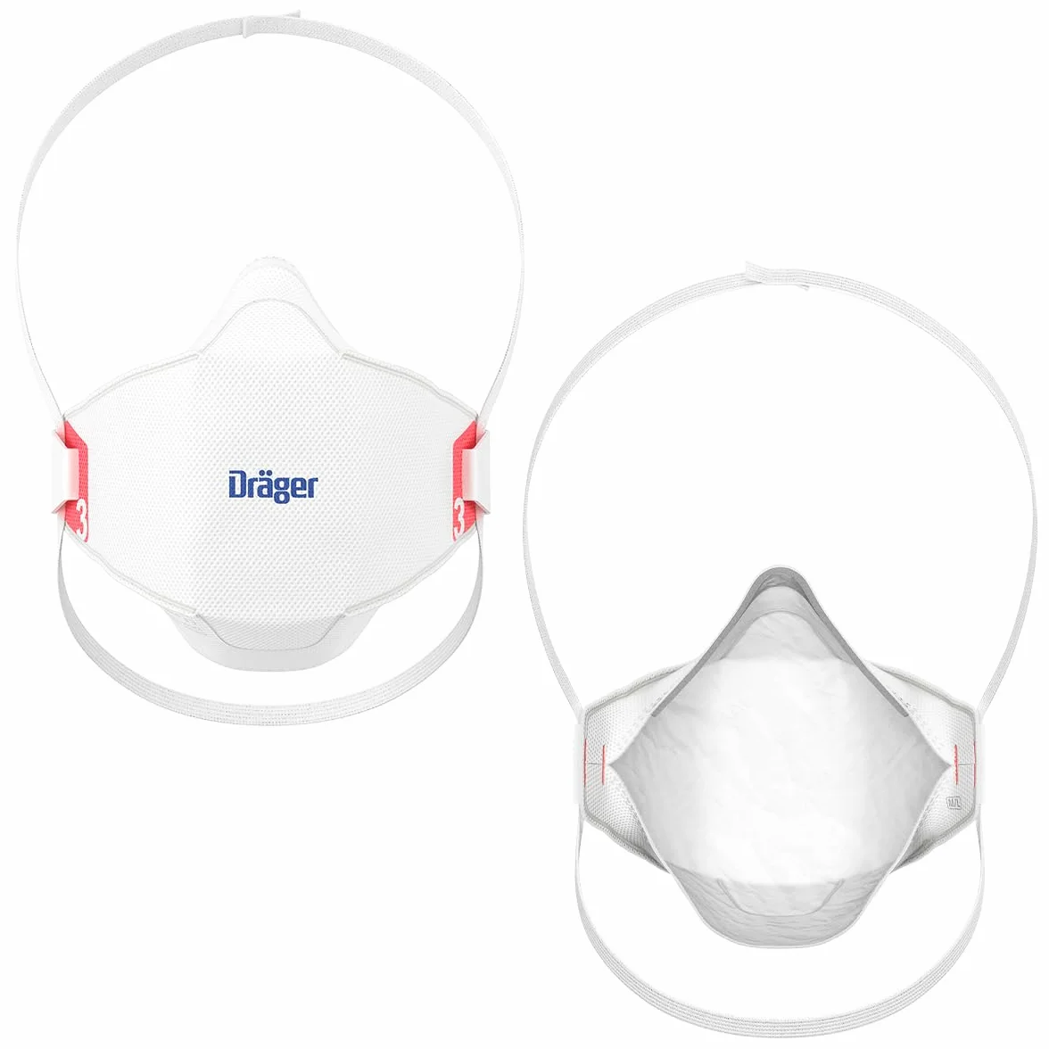 Dräger X-plore 1930 FFP3 - Maska Premium o wysokiej wydajności filtrowania, ochrona przed aerozolami, pyłem i cząstkami stałymi, wygodna i wytrzymała - 20-pak, rozmiar M/L