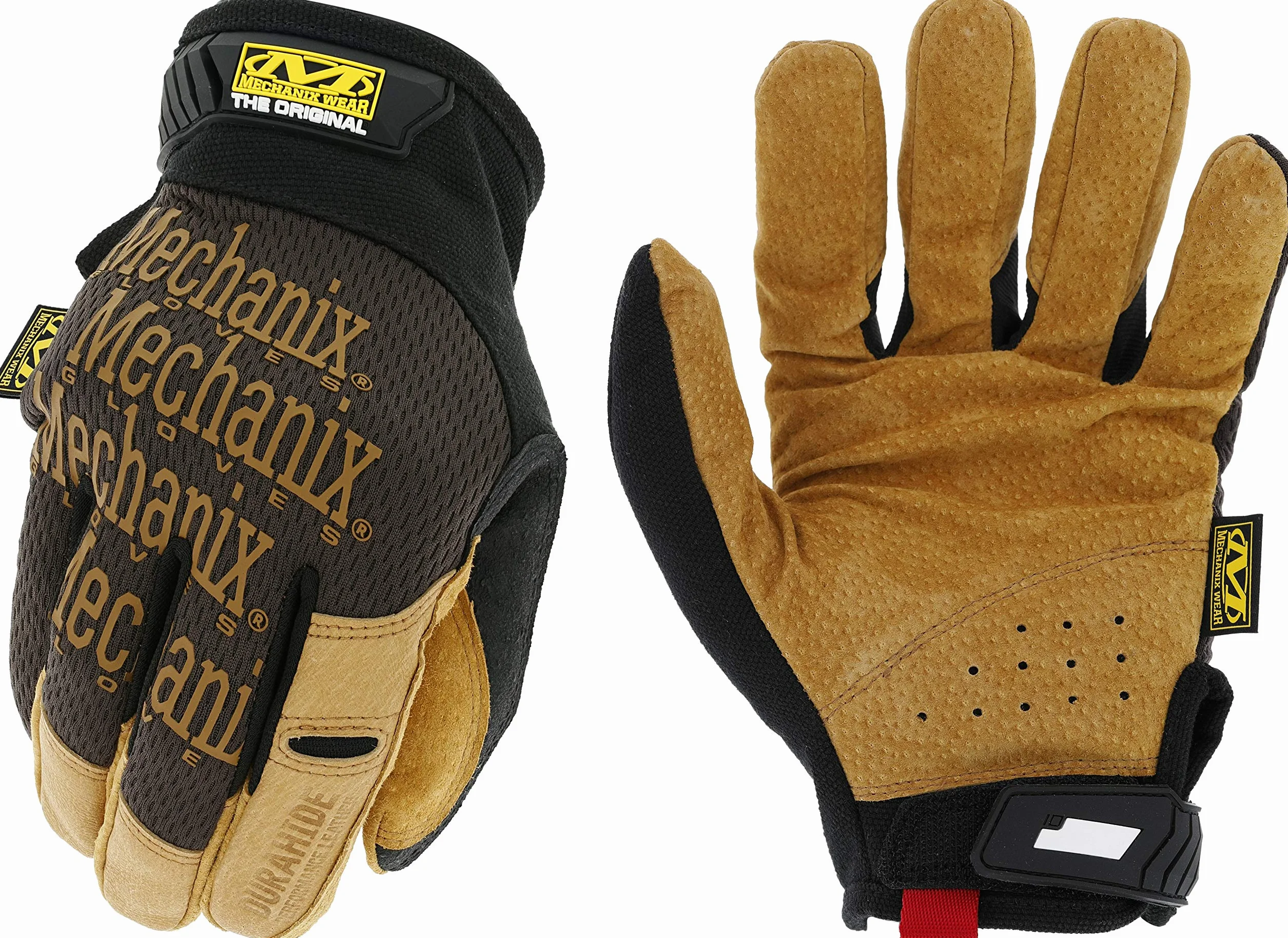 Mechanix Wear Oryginalne skórzane rękawiczki (duże, brązowe/czarne)