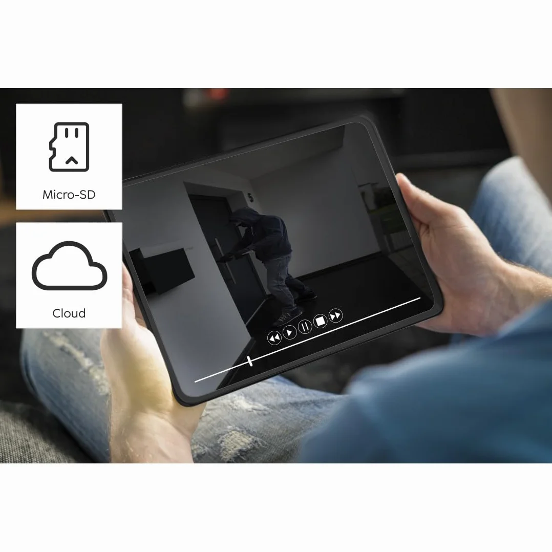Hama kamera zewnętrzna WiFi (monitoring, reflektor, czujnik ruchu, noktowizor, Full HD 1080p, IP54, na kartę pamięci, WLAN) czarna