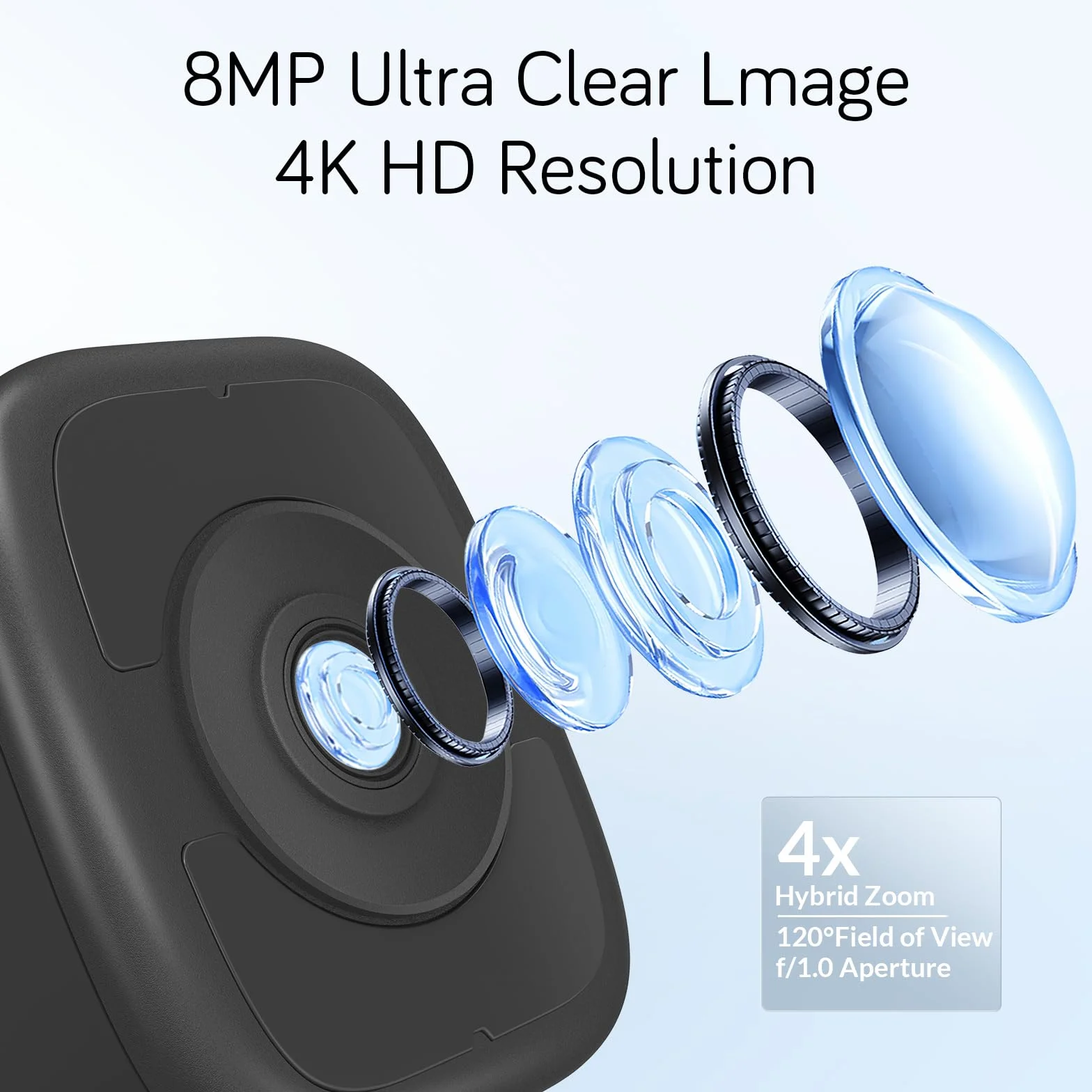 Kamera bezpieczeństwa 8 MP 4K montowana na oknie, bardzo wyraźny kolorowy noktowizor, wbudowany mocny uchwyt magnetyczny, ciągłe nagrywanie lokalne 24/7, nie wymaga subskrypcji, dwuzakresowe