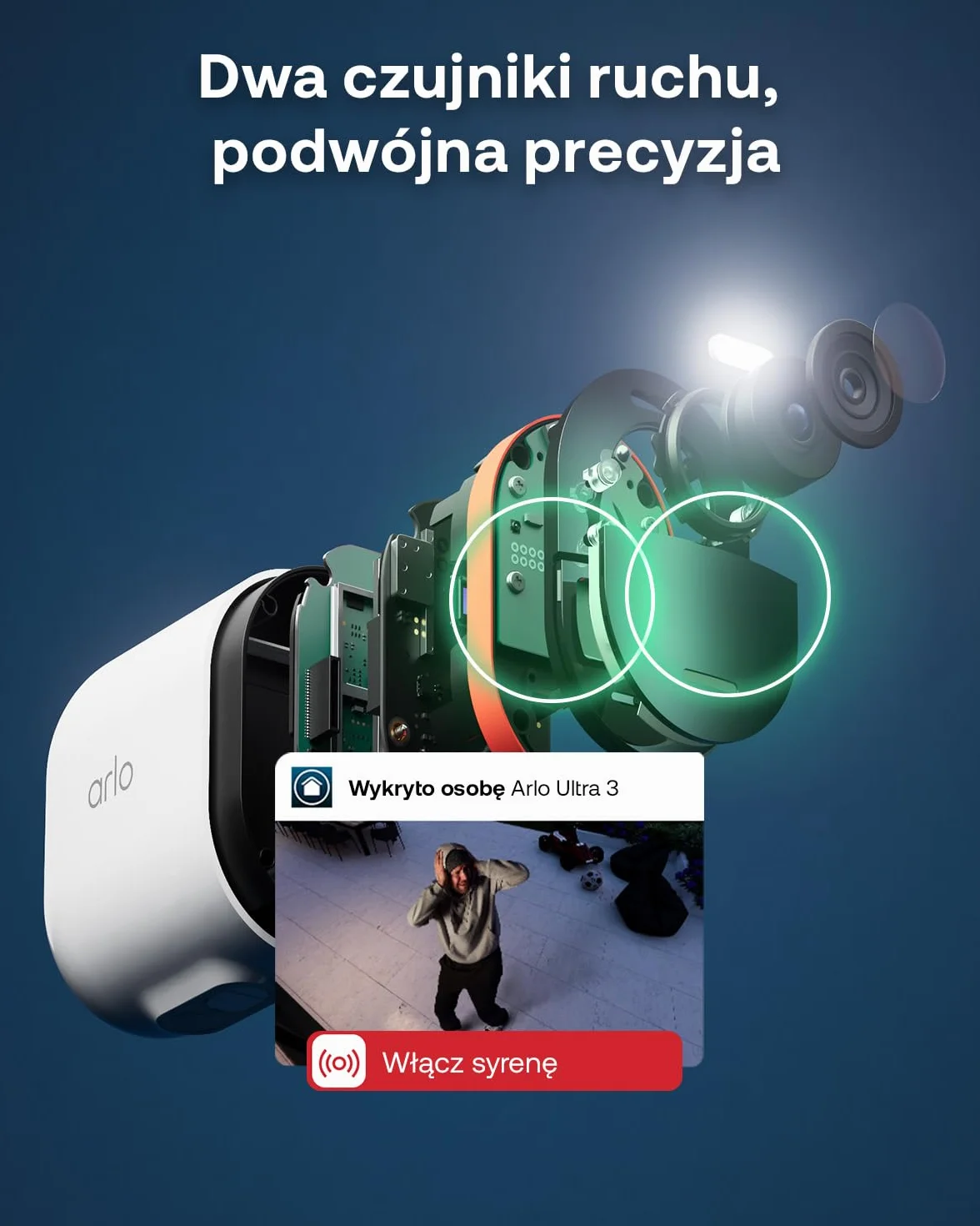 Arlo Ultra 3 4K + SmartHub, bezprzewodowa zewnętrzna kamera nadzorująca WiFi, 6-miesięczna żywotność baterii, noktowizor, gniazdo na kartę Micro SD, bezpieczny test Arlo w zestawie, 3 białe kamery