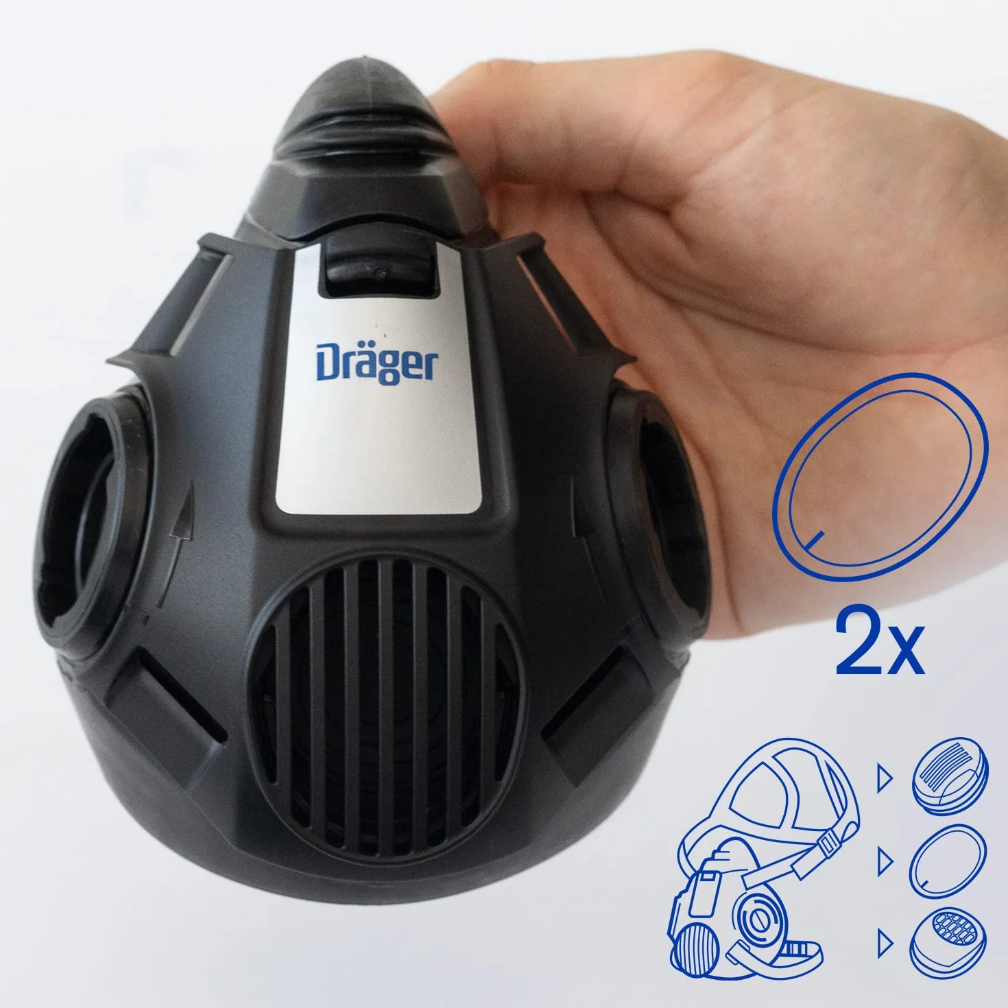 Dräger Unisex X-plore zestaw 3500 półmaska z filtrem cząstek stałych (1 opakowanie)