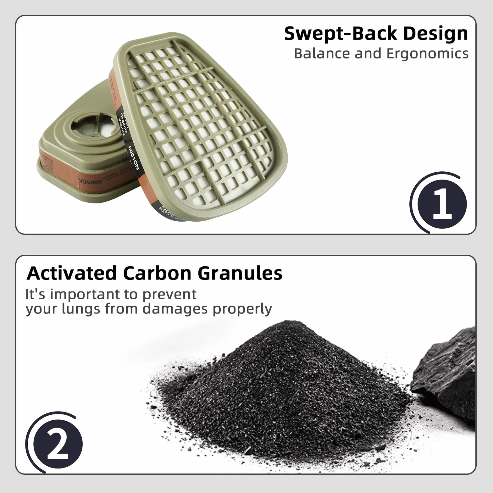 Maska oddechowa, maska do pyłu ze szkłami, używana do powłok, pyłu, żywicy epoksydowej, maszyny do polerowania, spawania, powłok przemysłowych, wielokrotnego użytku