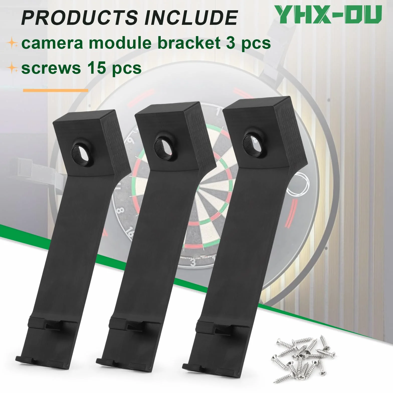 Uchwyt kamery OV9732 do tarczy rzutek do WINMAU Plasma System oświetlenia LED Pierścień LED – bez wiercenia – do systemu kamer do rzutek autodarts 3 zestawy (bez modułu kamery)