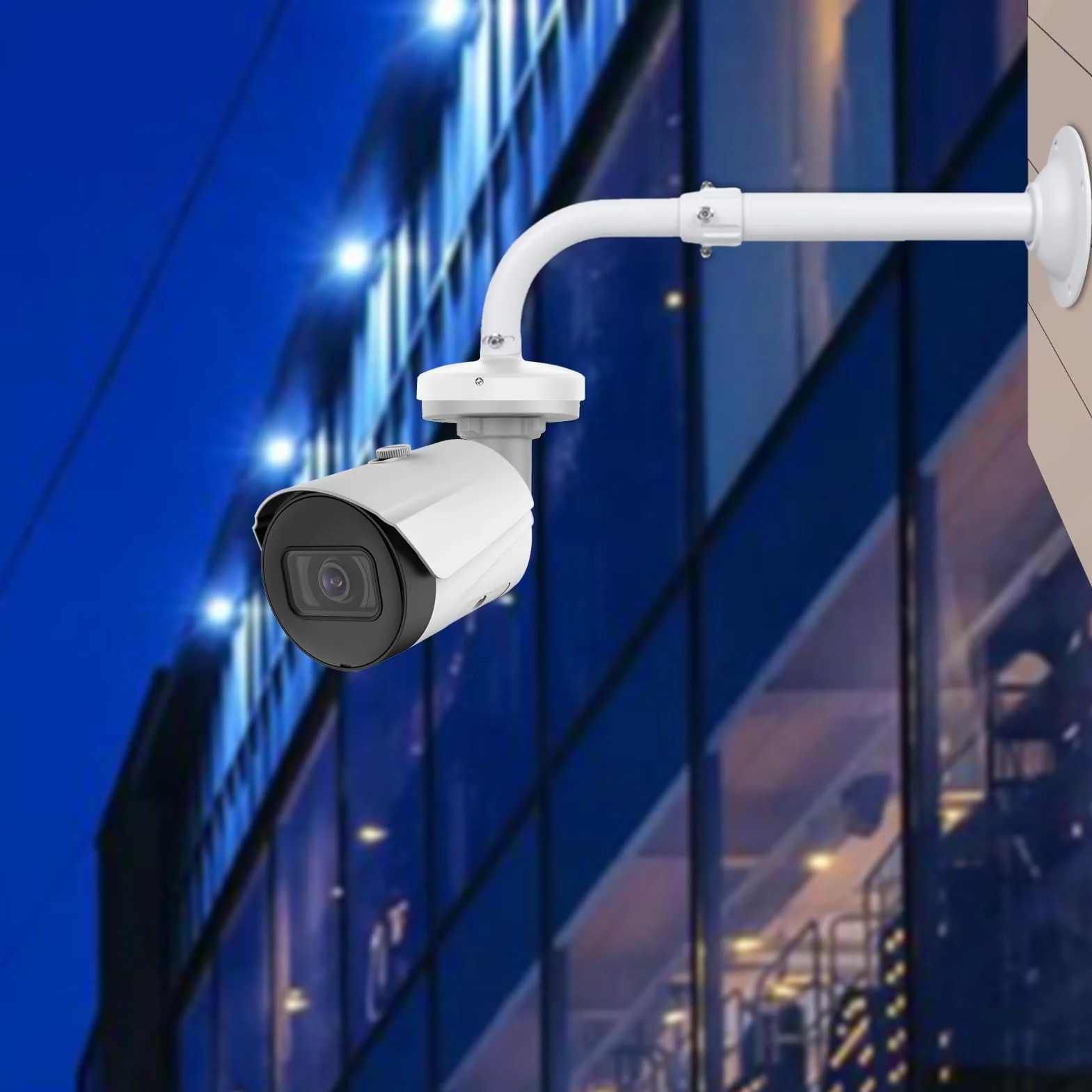 WiTi 15,24 cm podstawa wysuwany wspornik do kamer IP CCTV, 40-60 cm, regulowany uchwyt montażowy do systemu kamer monitoringu, powłoka proszkowa z litego metalu