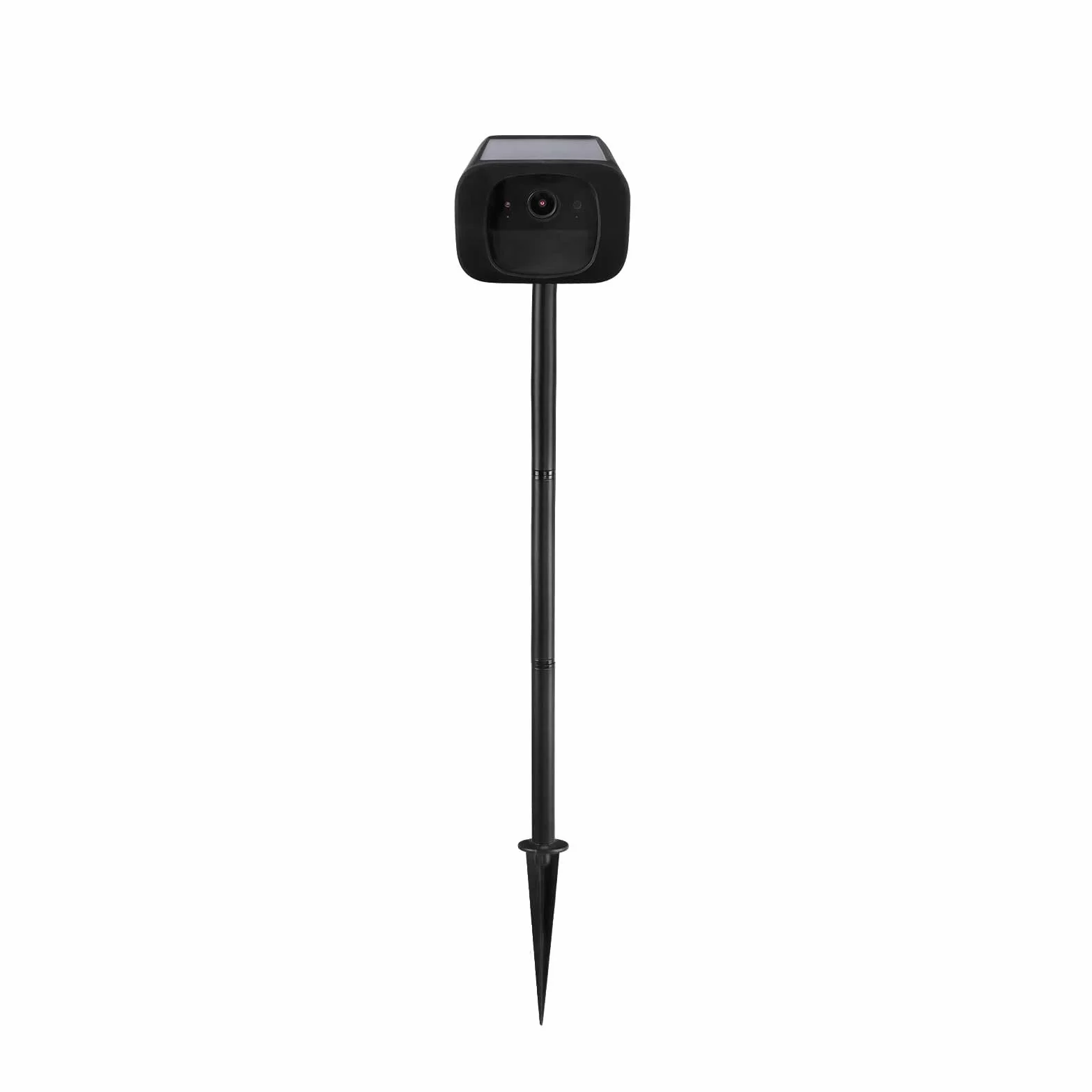 HOLACA Silikonowe etui do kamery monitoringowej Eufy Security S220 SoloCam, Skin, etui ochronne, odporne na warunki atmosferyczne (1 sztuka, czarne) (etui silikonowe ABS + metalowy stojak)