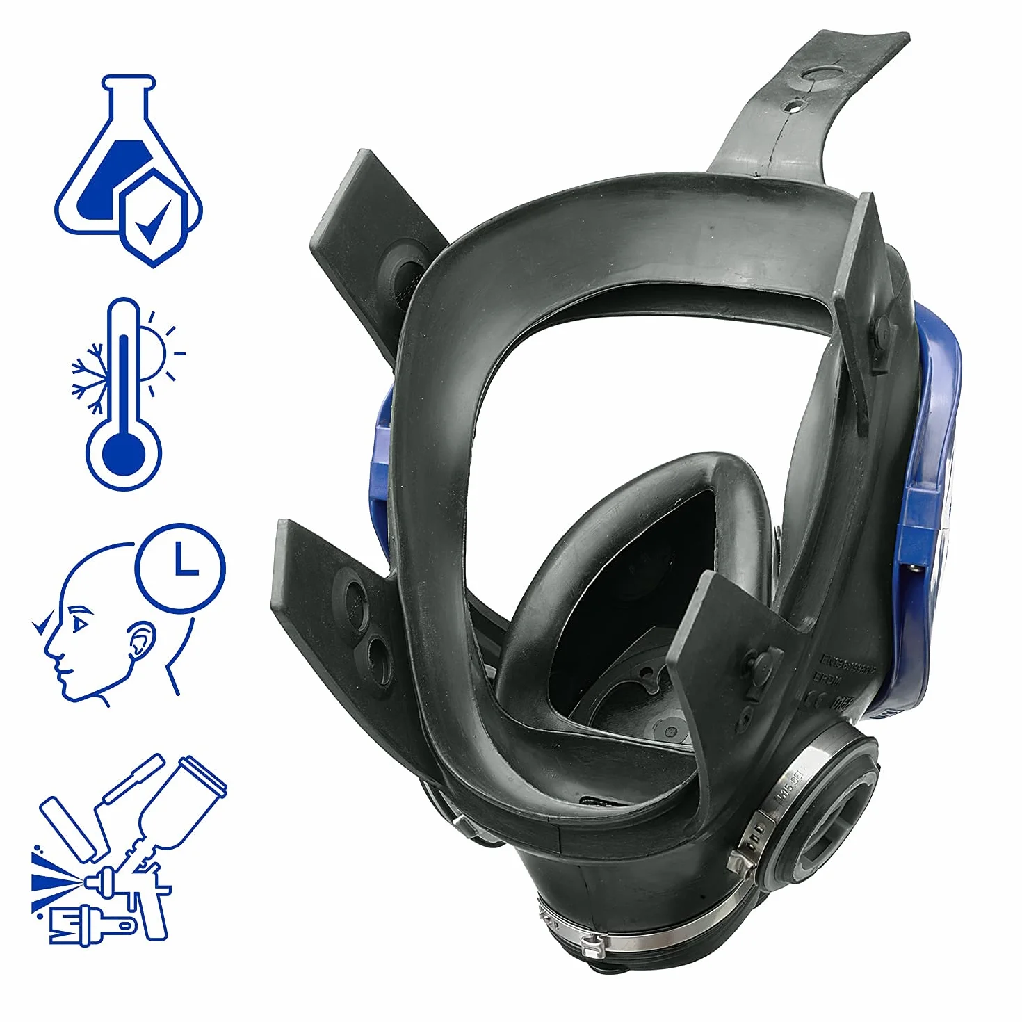 Dräger X-plore 5500 zestaw pełnych masek wraz z filtrem kombi A2P3 | rozmiar uniwersalny | maska chroniąca dróg oddechowych dla malarzy i lakierników przed gazami, oparami, drobnym pyłem/cząsteczkami