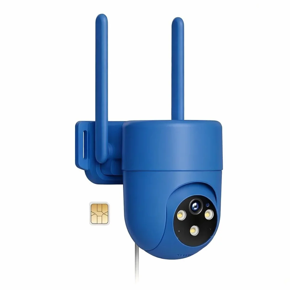 4G LTE kamera do monitoringu zewnętrznego z kartą SIM, 2K PTZ IP kamera bez Wi-Fi z noktowizorem, AI wykrywanie osób, kamera do monitoringu z dwukierunkową funkcją audio, klasa wodoszczelności