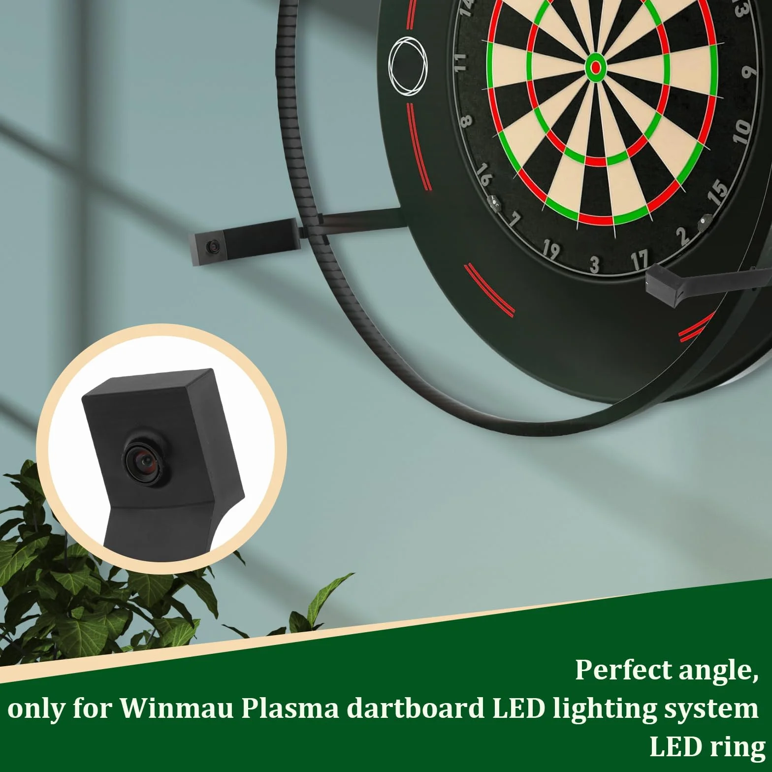 Uchwyt kamery OV9732 do tarczy rzutek do WINMAU Plasma System oświetlenia LED Pierścień LED – bez wiercenia – do systemu kamer do rzutek autodarts 3 zestawy (bez modułu kamery)
