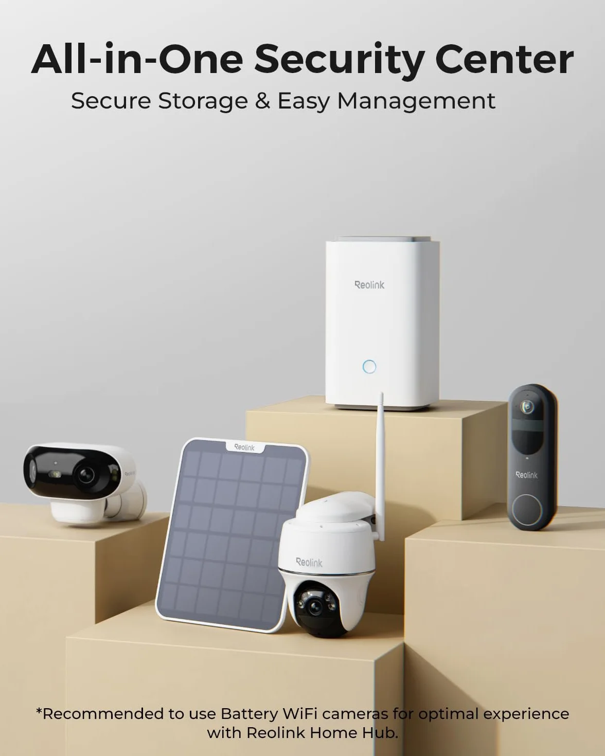 Reolink Security Home Hub, obsługa do 8 kamer bezpieczeństwa, brak opłat miesięcznych, strumieniowanie na żywo i odtwarzanie do 16 MP, rozszerzalna pamięć lokalna, Wi-FI 6 i Dual Band