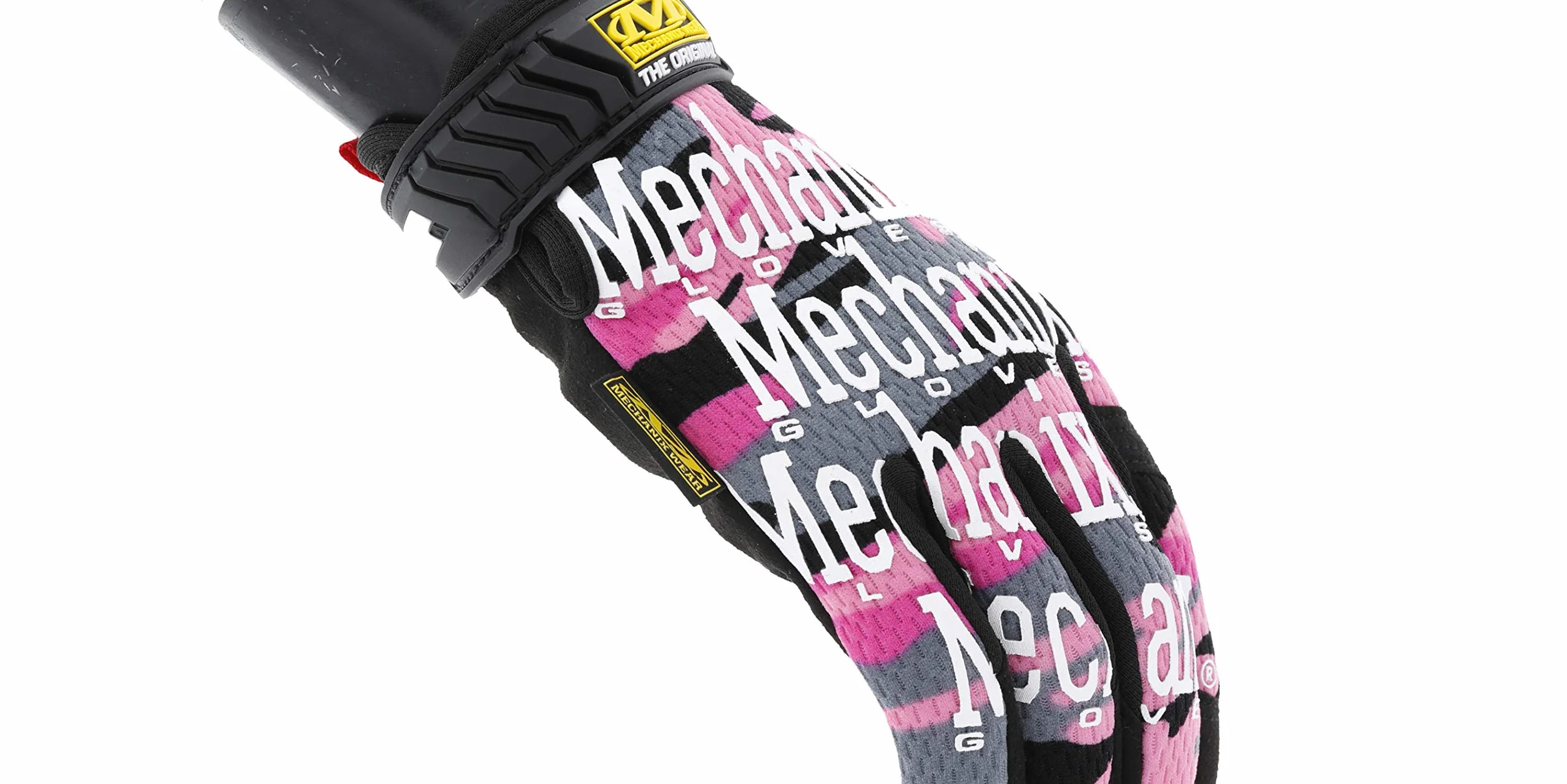 Mechanix Wear Damskie oryginalne różowe rękawice moro (duże, różowe moro)