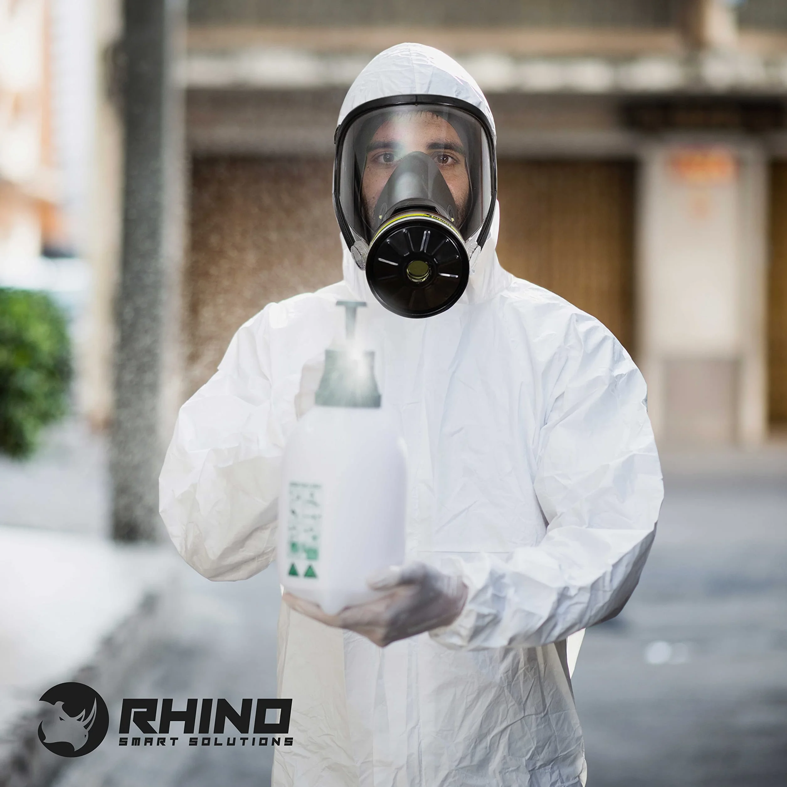 Maska przeciwgazowa wielokrotnego użytku RHINO do par organicznych, gazów kwaśnych, fumigantów, farb i ochrony twarzy z filtrem i rękawicami ochronnymi (RH-7011B)