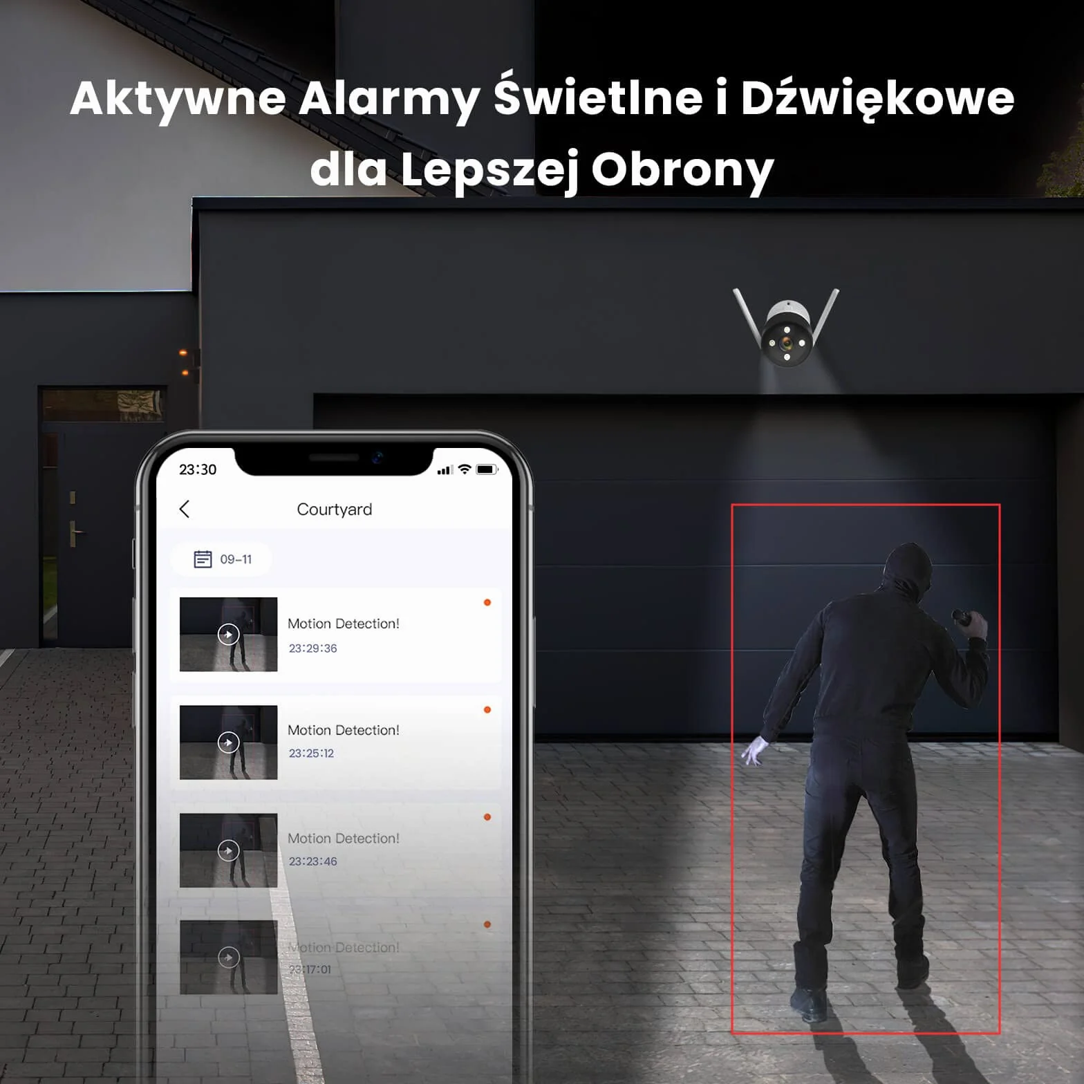 Tenda Kamera Monitoringowa Zewnętrzna Wewnętrzna WiFi - Kolorowa Kamera Nocna 30m, Kamera Bezpieczeństwa, Kontrola Aplikacji, Wykrywanie Ludzi AI, Dwukierunkowe Audio, Kompatybilna z Alexa, CT3 1080P