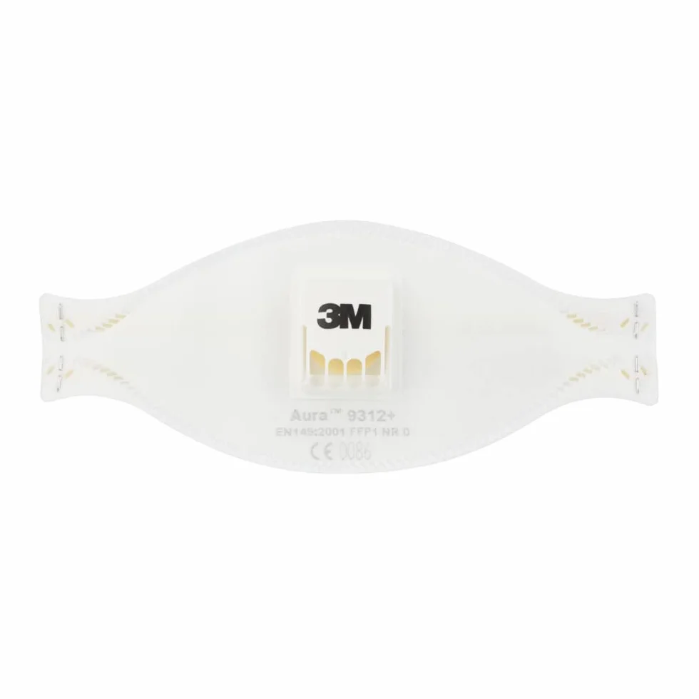 3M Aura FFP1 maska z cząsteczkami, z zaworem, 9312+, 10 masek w opakowaniu, biała