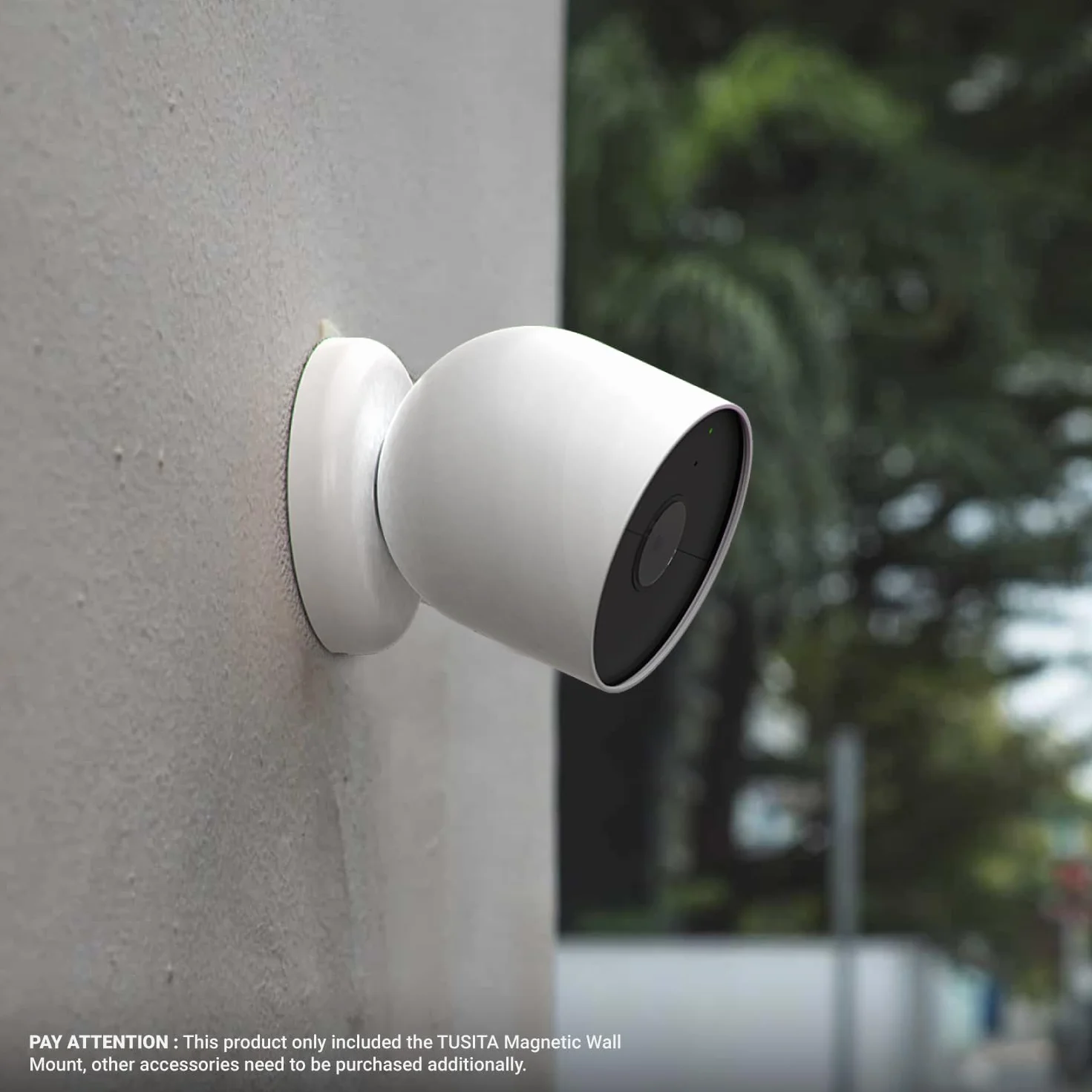 TUSITA Magnetyczny Uchwyt Ścienny Kompatybilny z Google Nest Cam Zewnątrz lub Wewnątrz 2nd Generacji Kamerą, 2-PACK