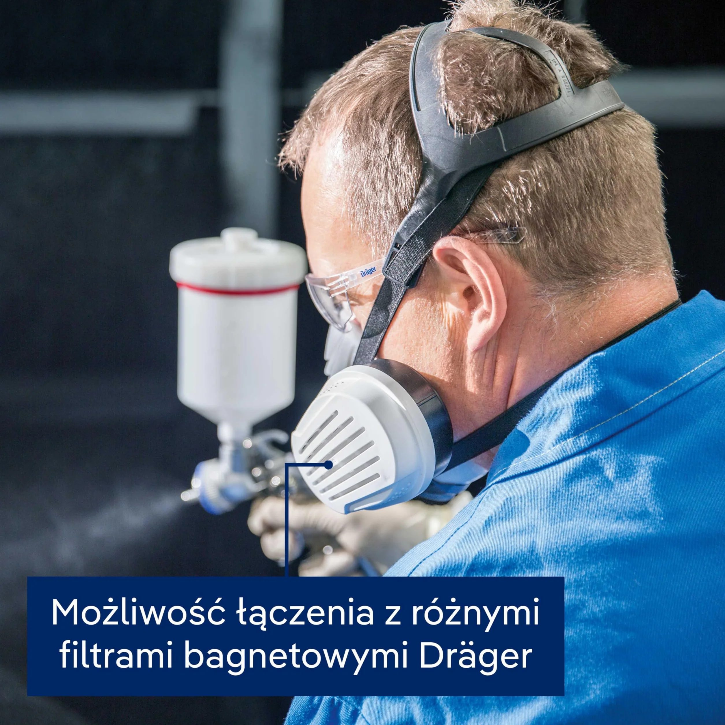 Dräger X-Plore® R57793 Zestaw Półmasek z Filtrem Kombi A2P3, Czarny, M