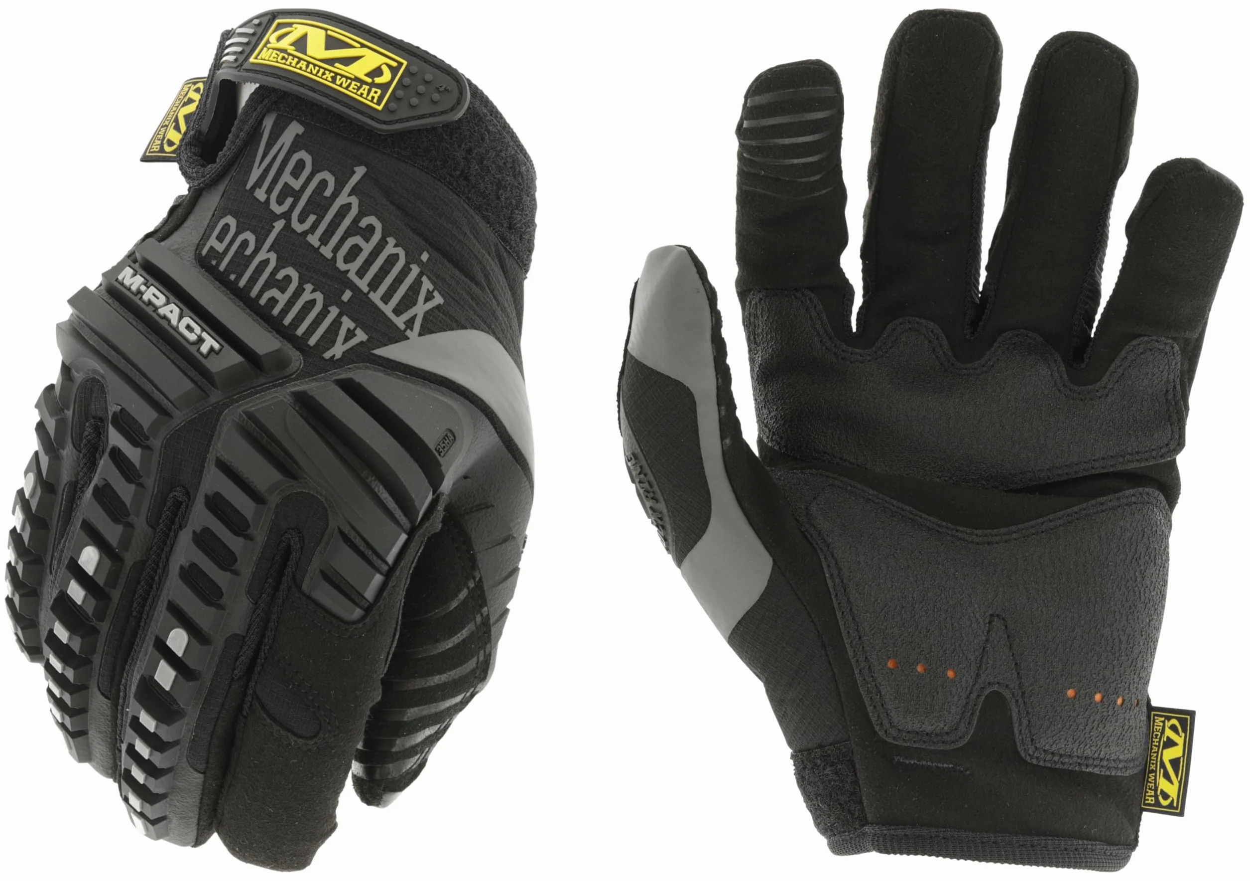 Mechanix Męskie M-pact Mechanix Wear M PACT Rękawice Średni Czarny, CZARNY SZARY, M UK