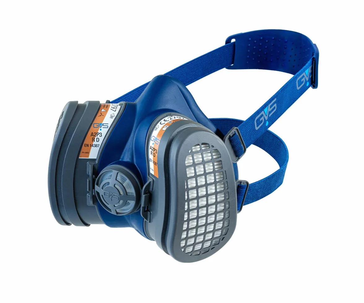 GVS Elipse Niski Profil Maska z A2P3 Filtry, Średni/Wielki, Niebieski