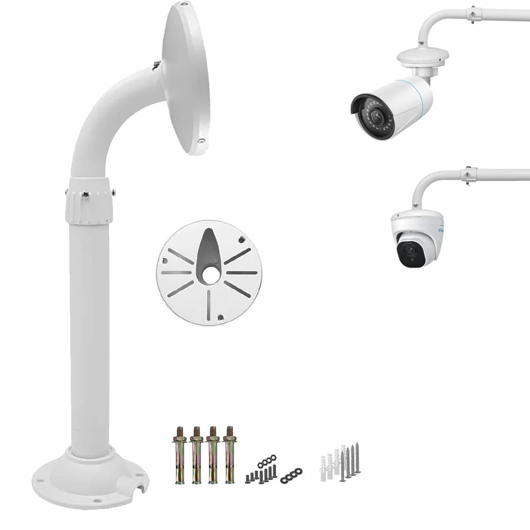 WiTi 15,24 cm podstawa wysuwany wspornik do kamer IP CCTV, 40-60 cm, regulowany uchwyt montażowy do systemu kamer monitoringu, powłoka proszkowa z litego metalu