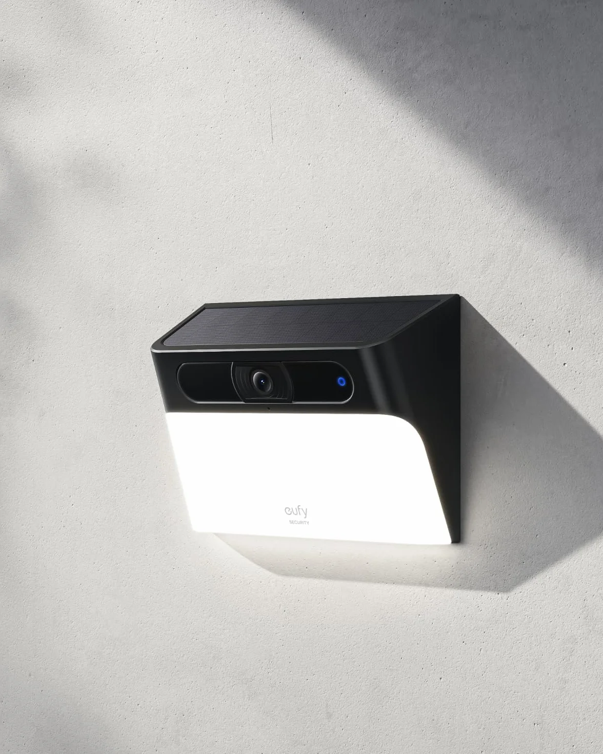 eufy Security Solar Wall Light Cam S120 Solarna kamera bezpieczeństwa Zewnętrzna bezprzewodowa, Forever Power, wykrywanie AI, wodoodporność IP65, brak opłaty miesięcznej