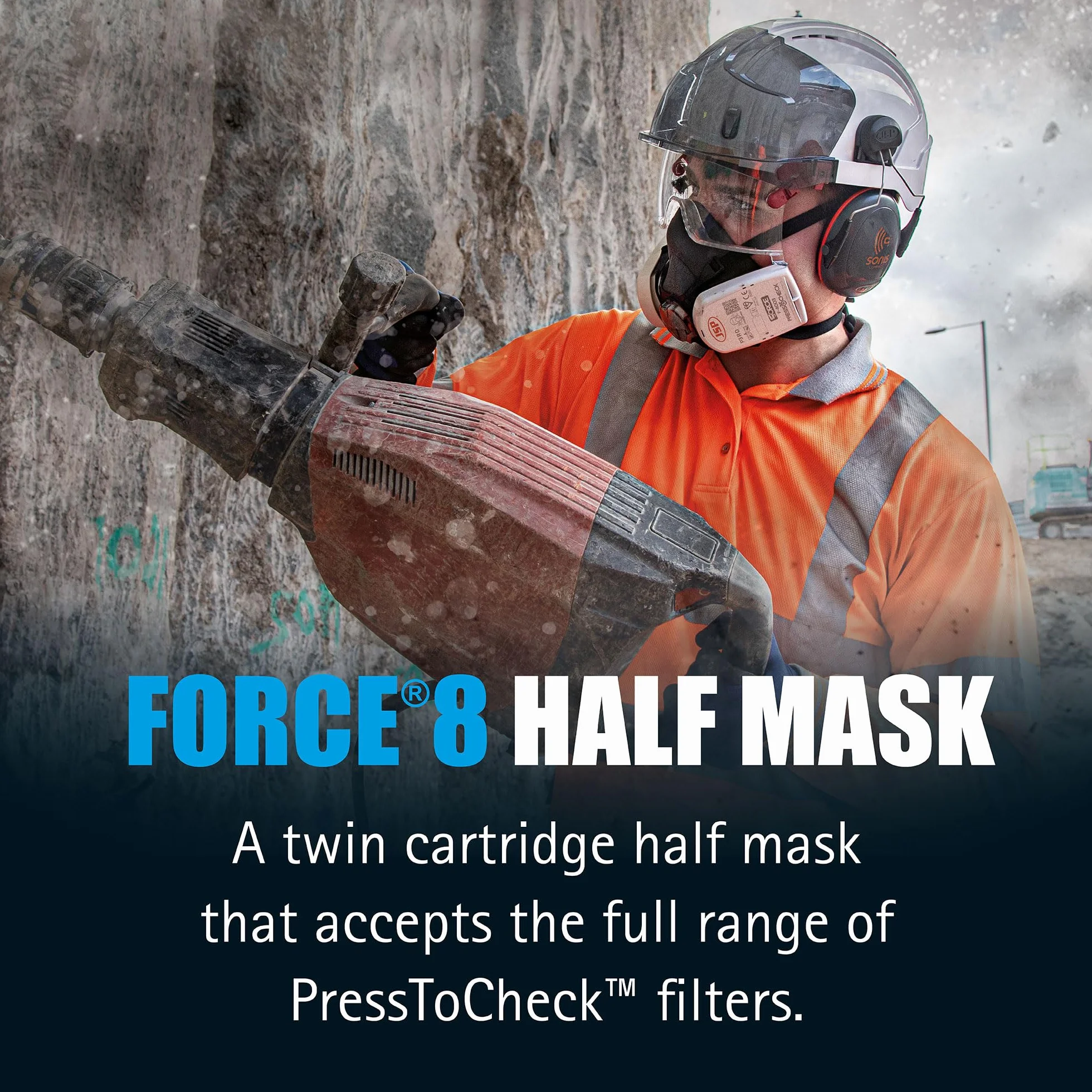 JSP Półmaska Force 8 (F8-830) bez filtrów – duża