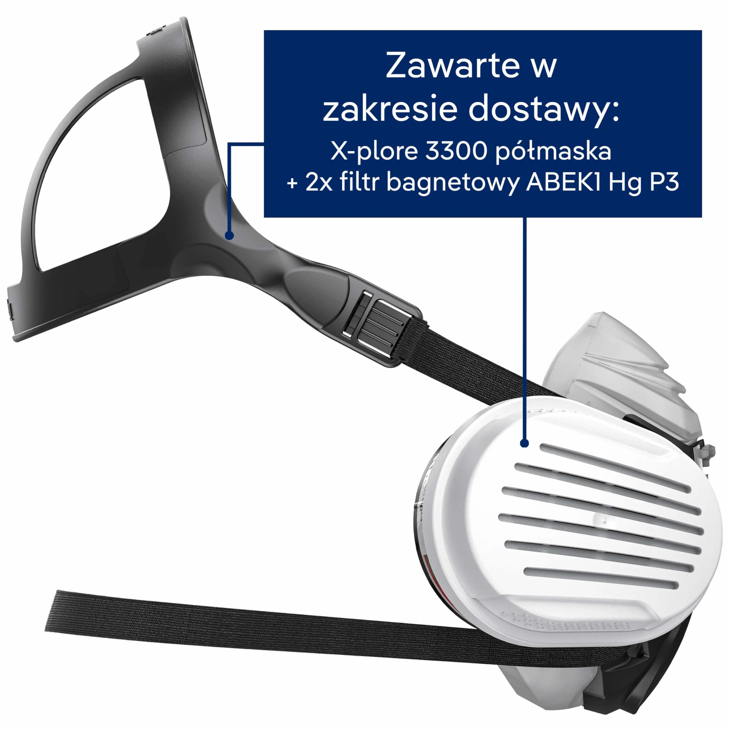 Dräger x-Plore R57794 Półmaska Zestaw Z Filtrem Kombi Abek1 Hg P3, M