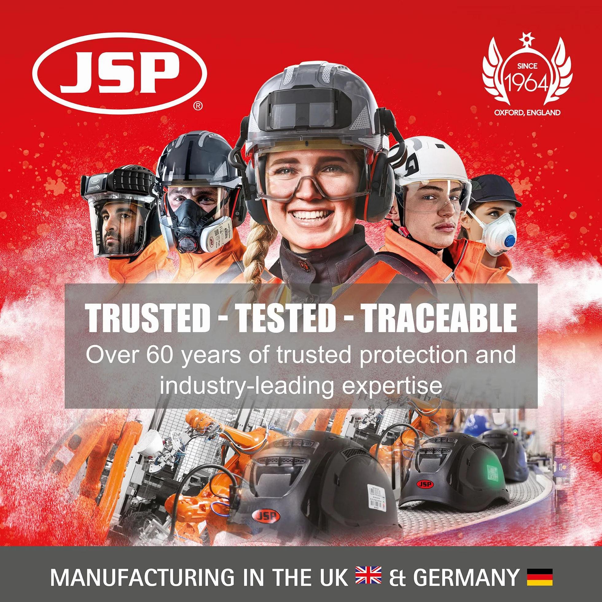 JSP BHT0A3-0L5-N00 Force 8 półmaska z Press-to-Check, filtr P3